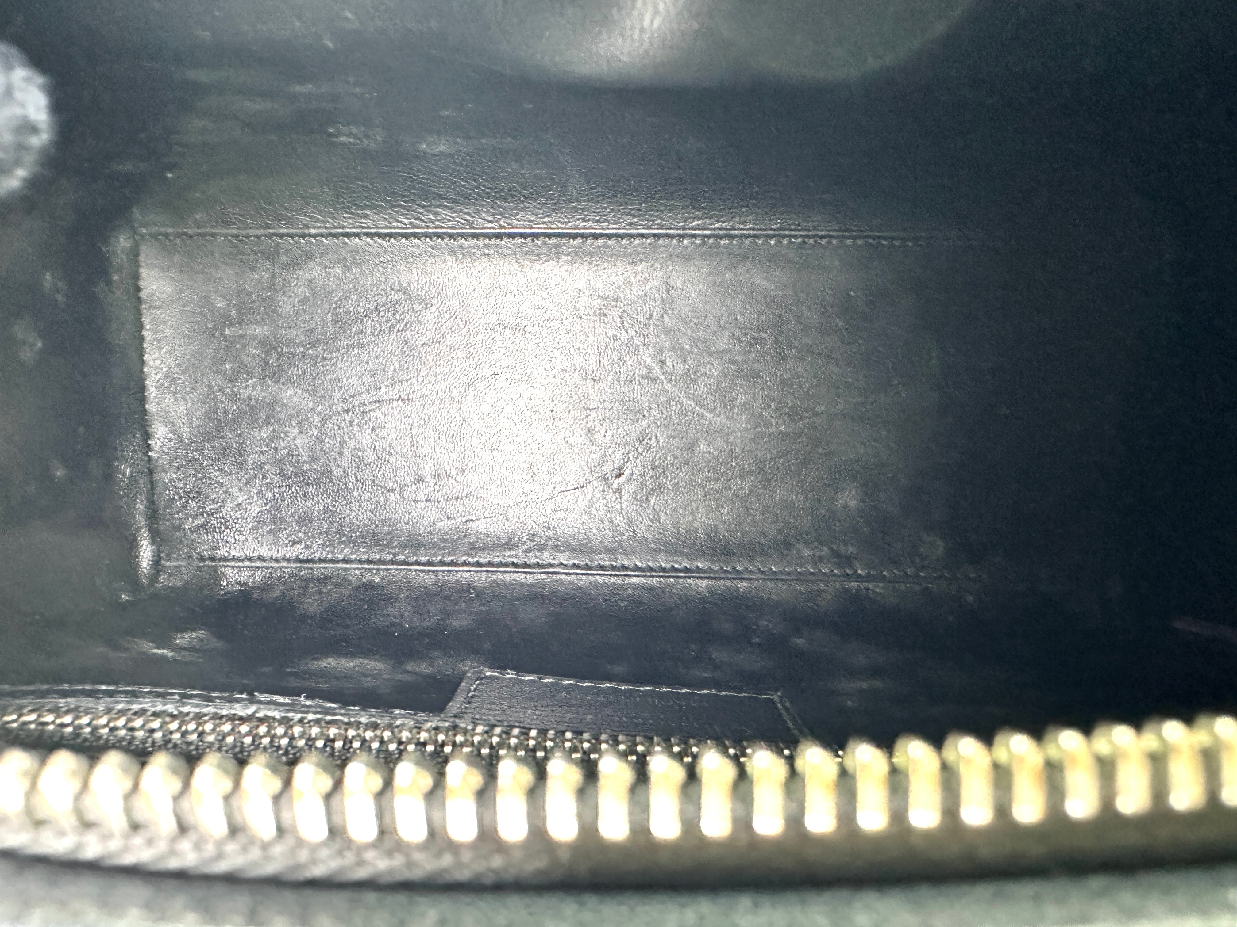 Christian Dior Lady Dior Black Leather Handle Bag With Floral Bead Embroidery DR827