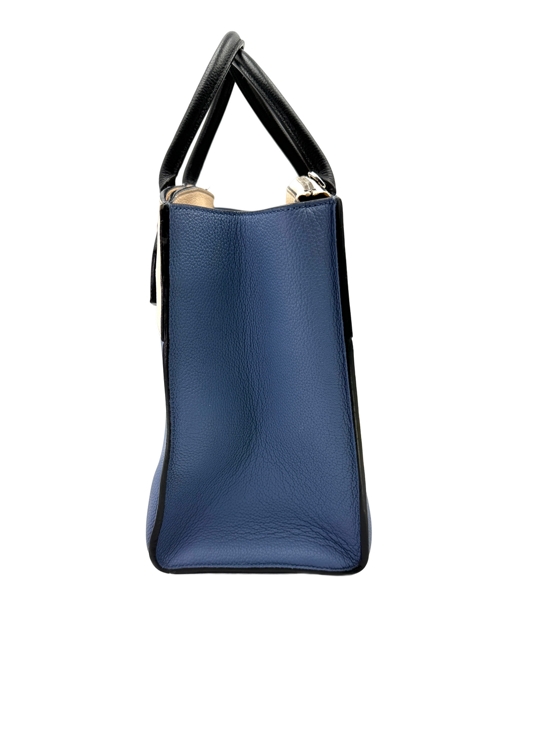 Louis Vuitton City Steamer Blue/Beige Leather Handle Bag LV3131