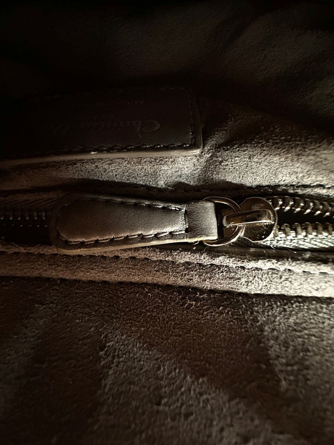Christian Dior Lady Dior Grey Cannage Lambskin Handle Bag DR831