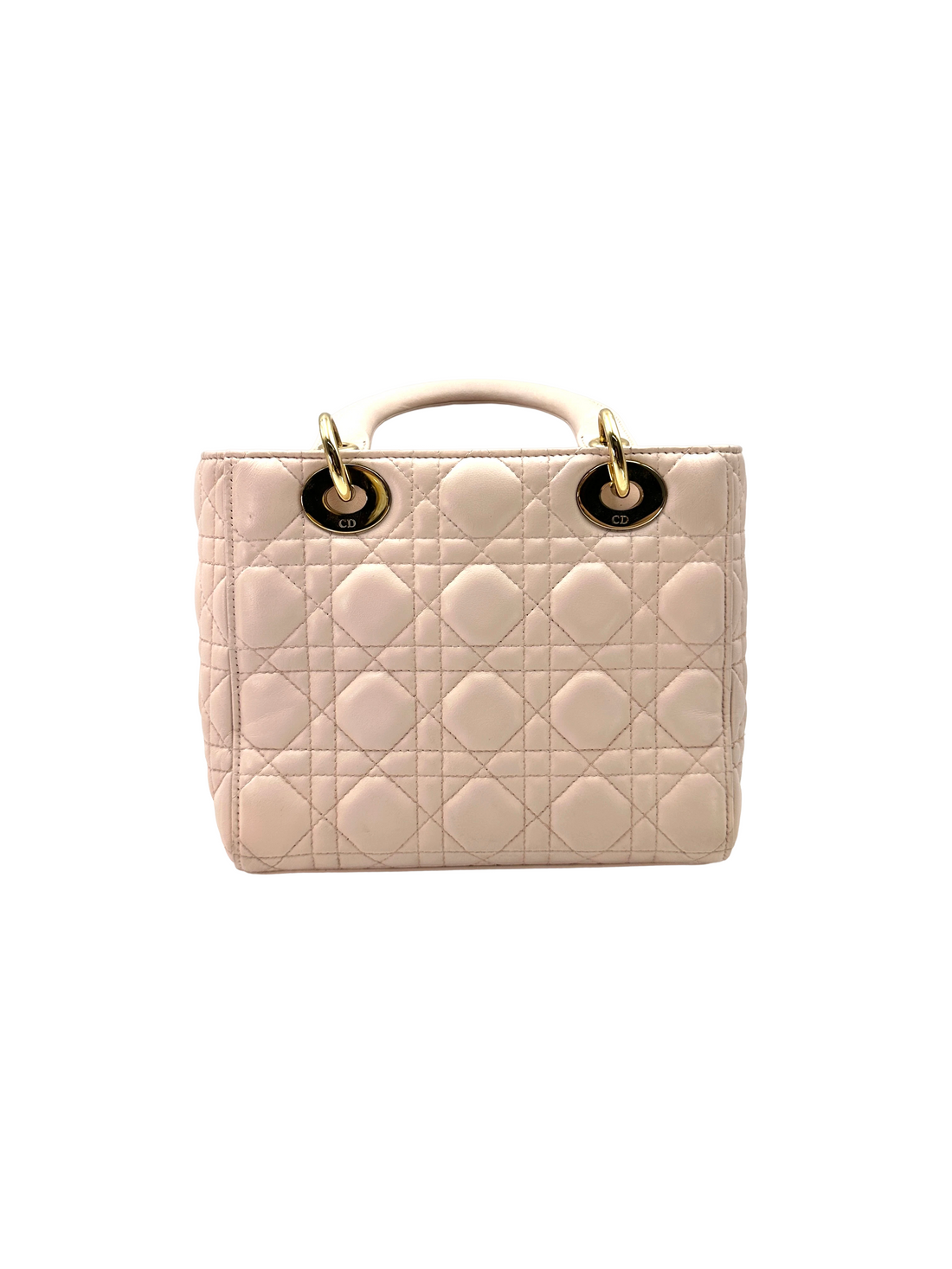 Christian Dior Lady Dior Pink Cannage Leather Handle Bag DR828