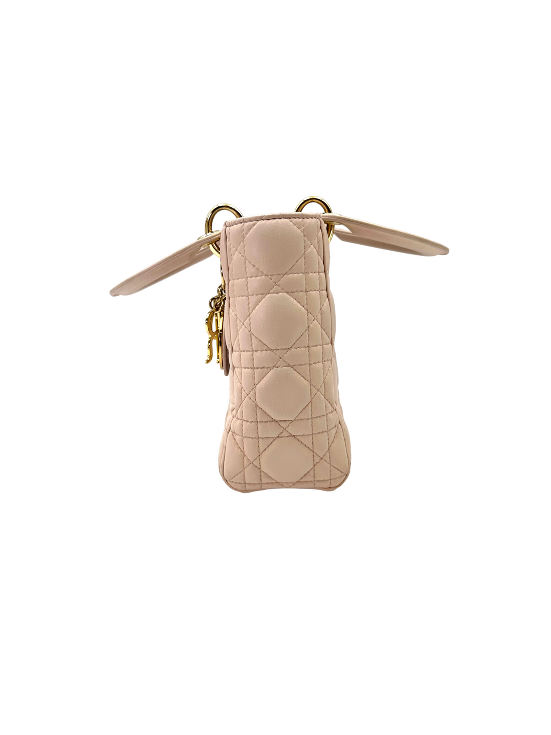Christian Dior Lady Dior Pink Cannage Leather Handle Bag DR828
