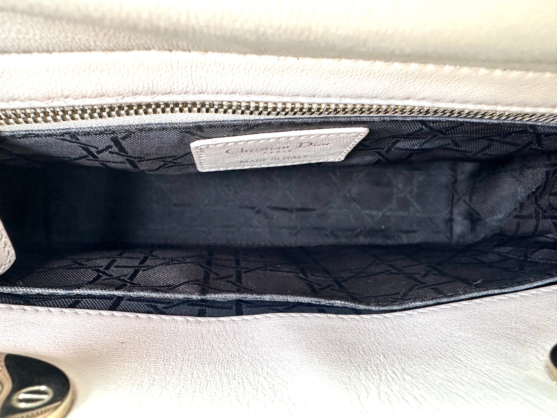 Christian Dior Lady Dior Pink Cannage Leather Handle Bag DR828