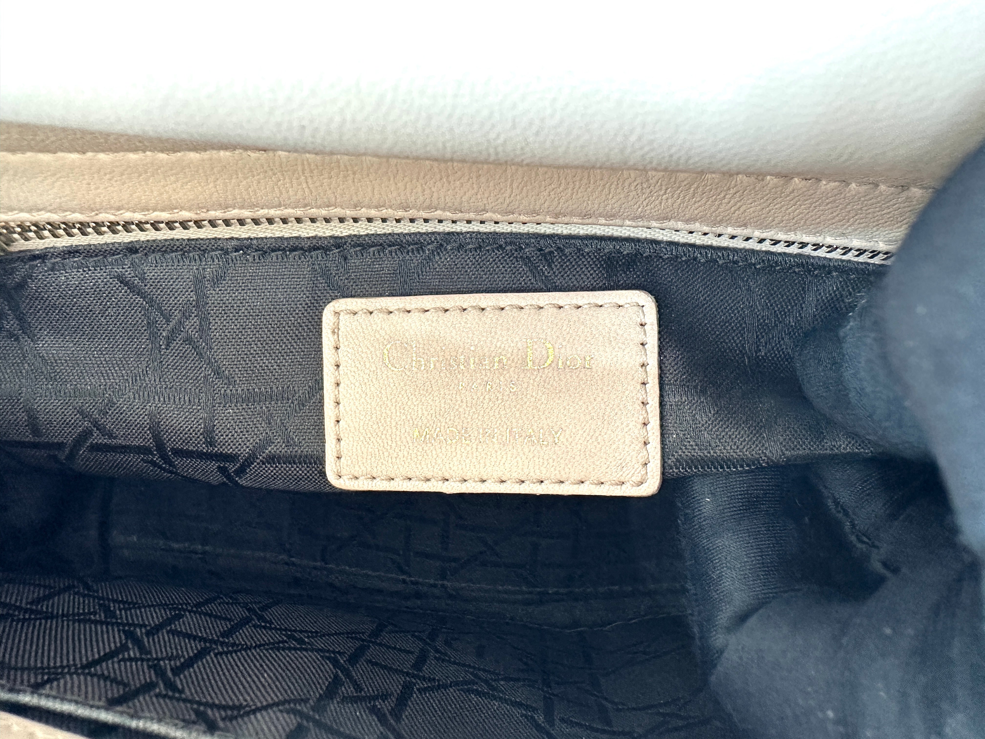 Christian Dior Lady Dior Pink Cannage Leather Handle Bag DR828
