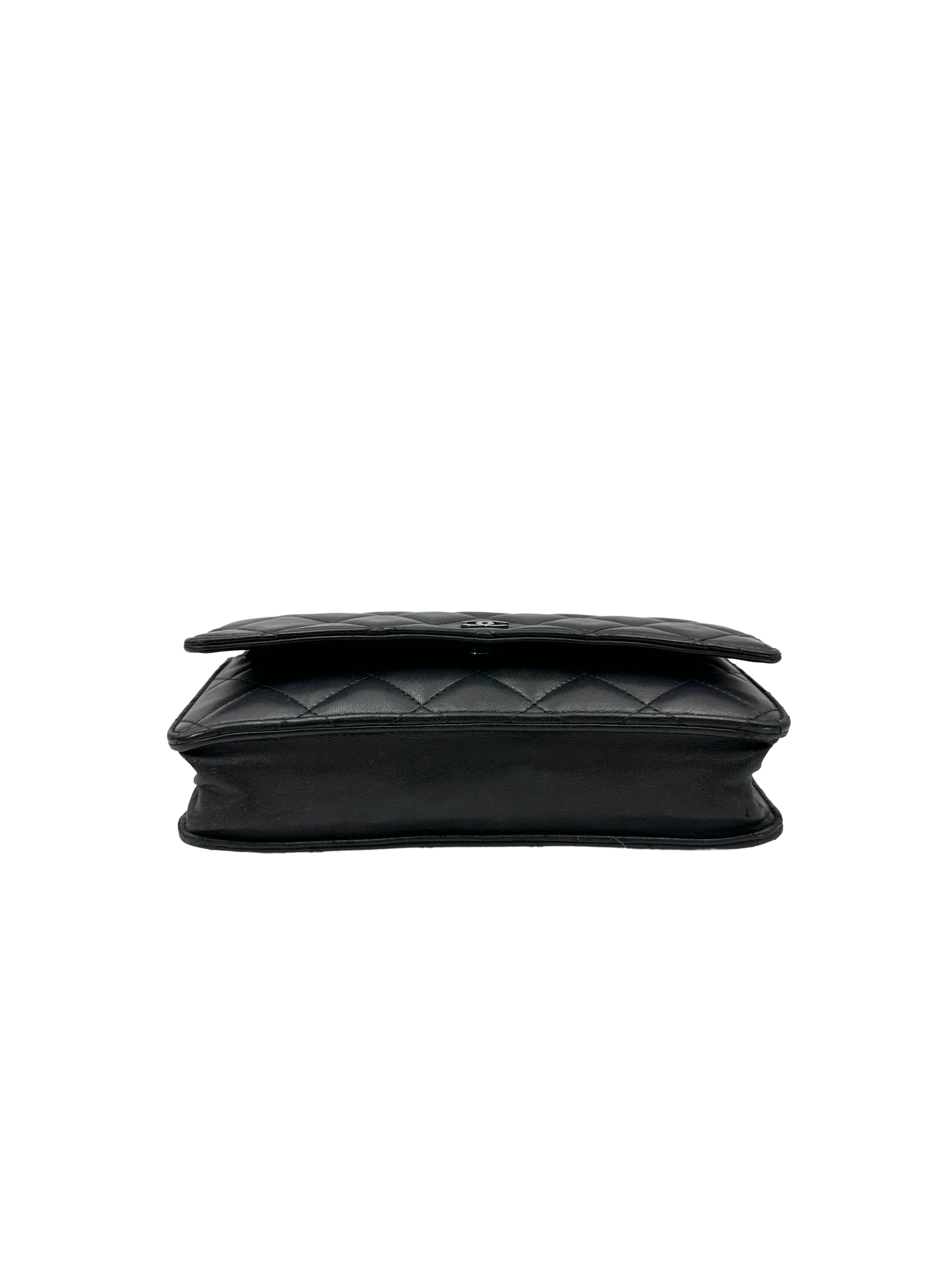 Chanel Black Quilted Lambskin Wallet On Chain(22***81) CC2285