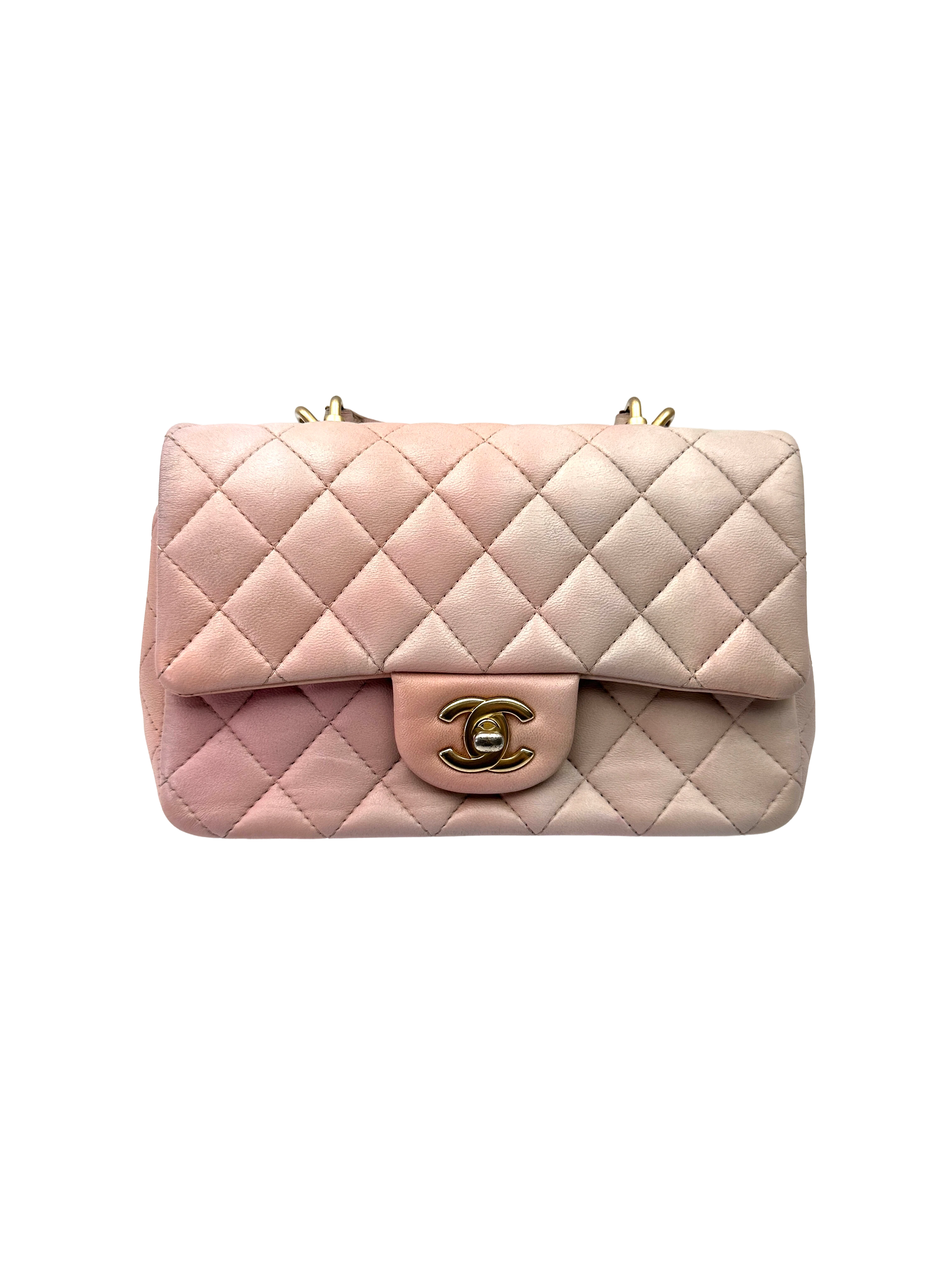 Chanel Classic Flap Pink Quilted Leather Top Handle Bag(X6***U5) CC2288