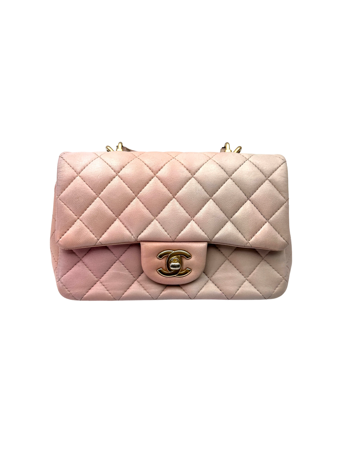 Chanel Classic Flap Pink Quilted Leather Top Handle Bag(X6***U5) CC2288