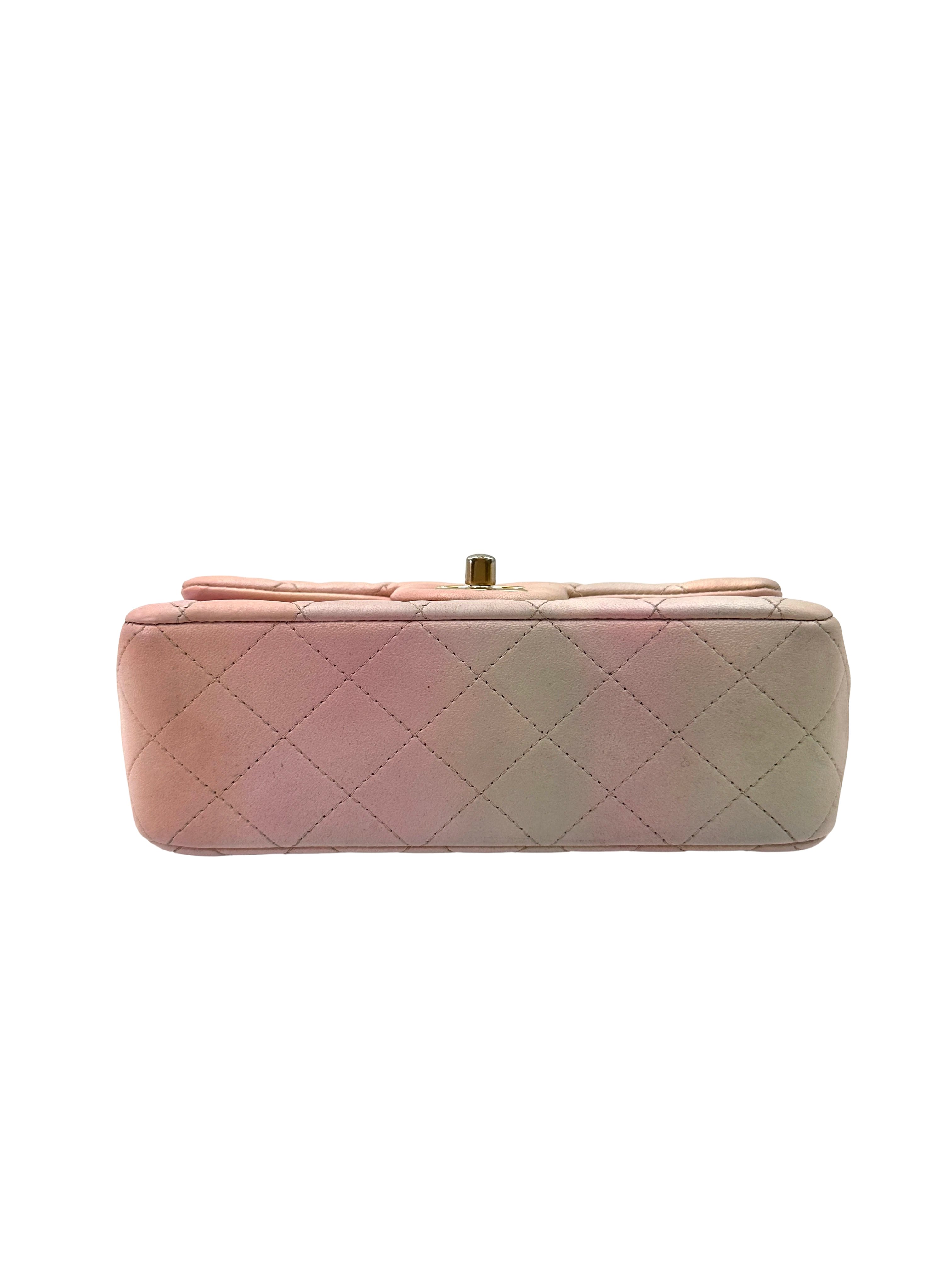 Chanel Classic Flap Pink Quilted Leather Top Handle Bag(X6***U5) CC2288