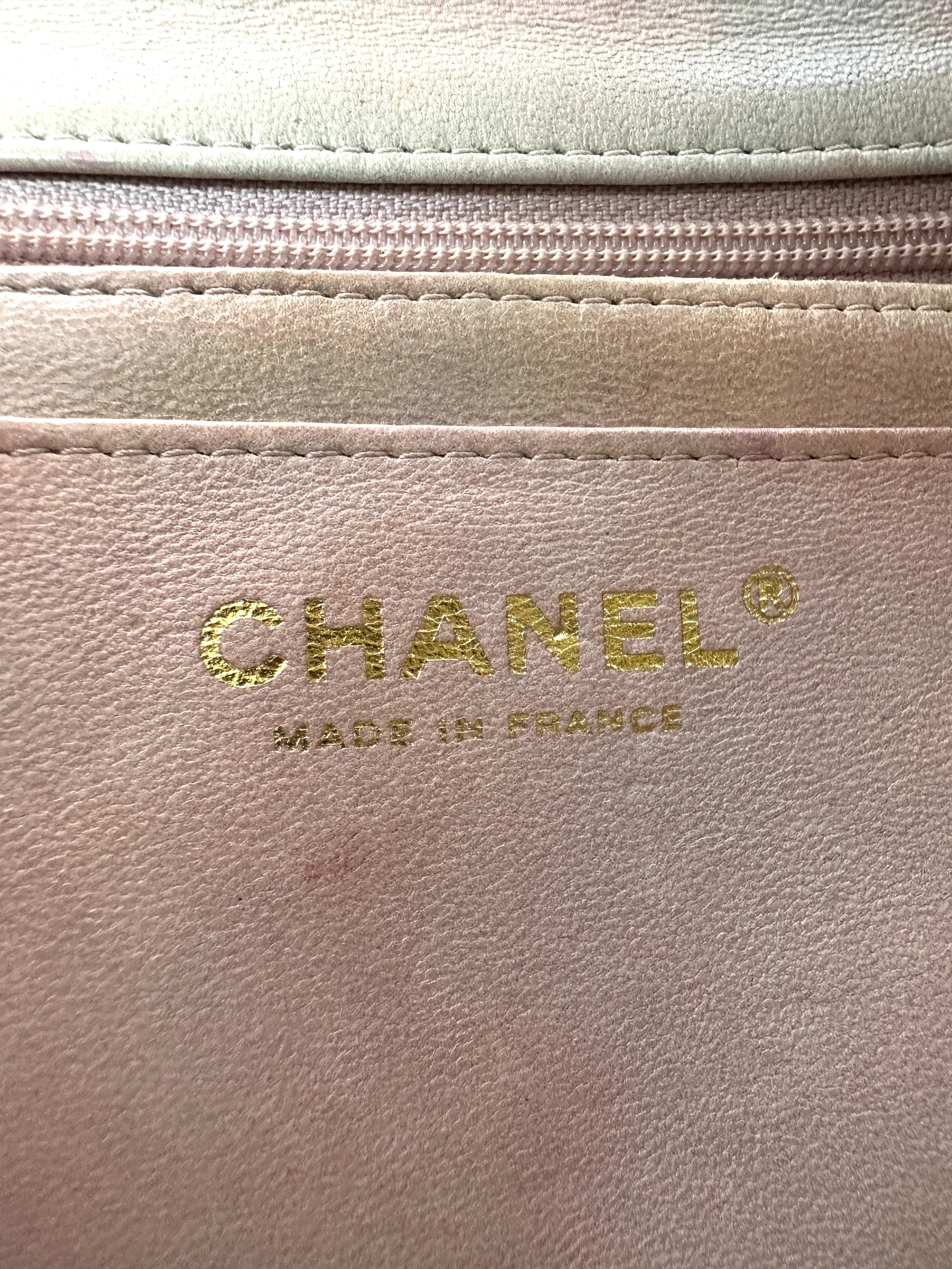 Chanel Classic Flap Pink Quilted Leather Top Handle Bag(X6***U5) CC2288
