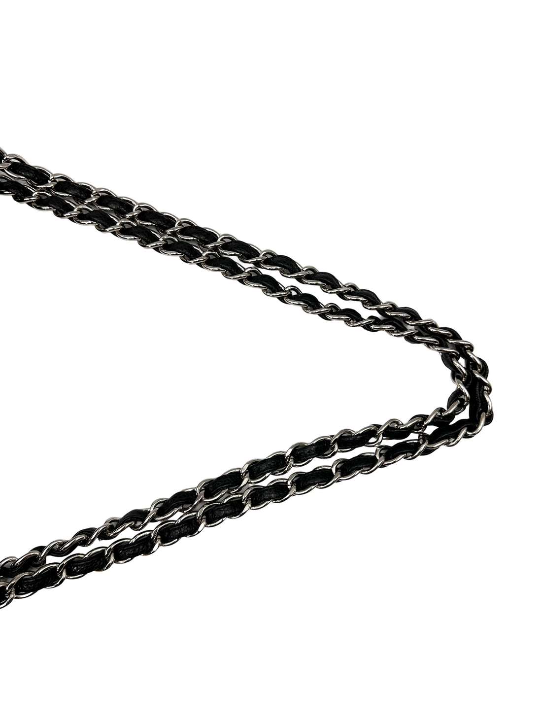 Chanel Classic Flap Black Quilted Leather Maxi Shoulder Bag With Silver Buckle(13***34) CC2292