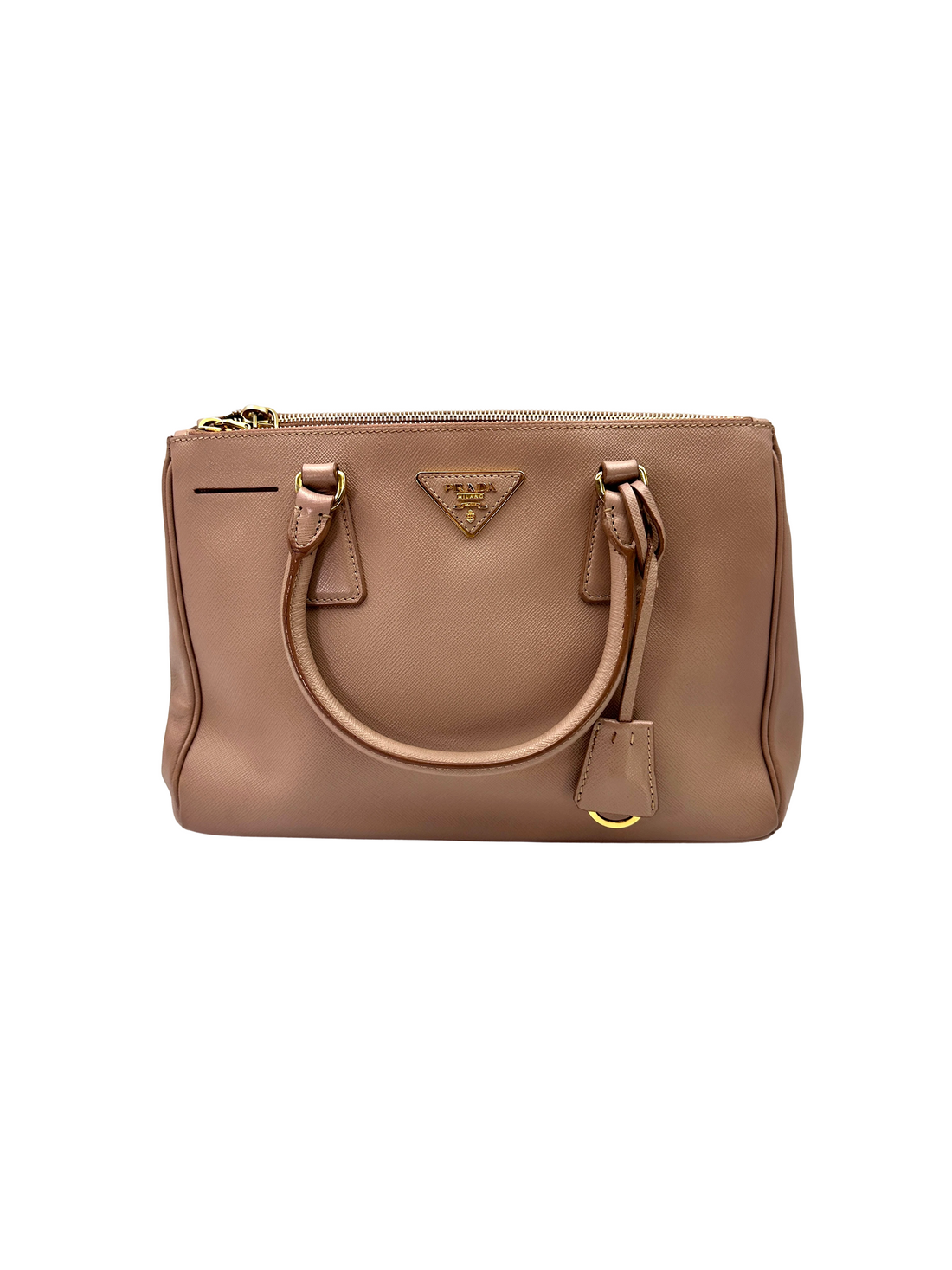 Prada Galleria Pink Saffiano Leather Handle Bag PR514