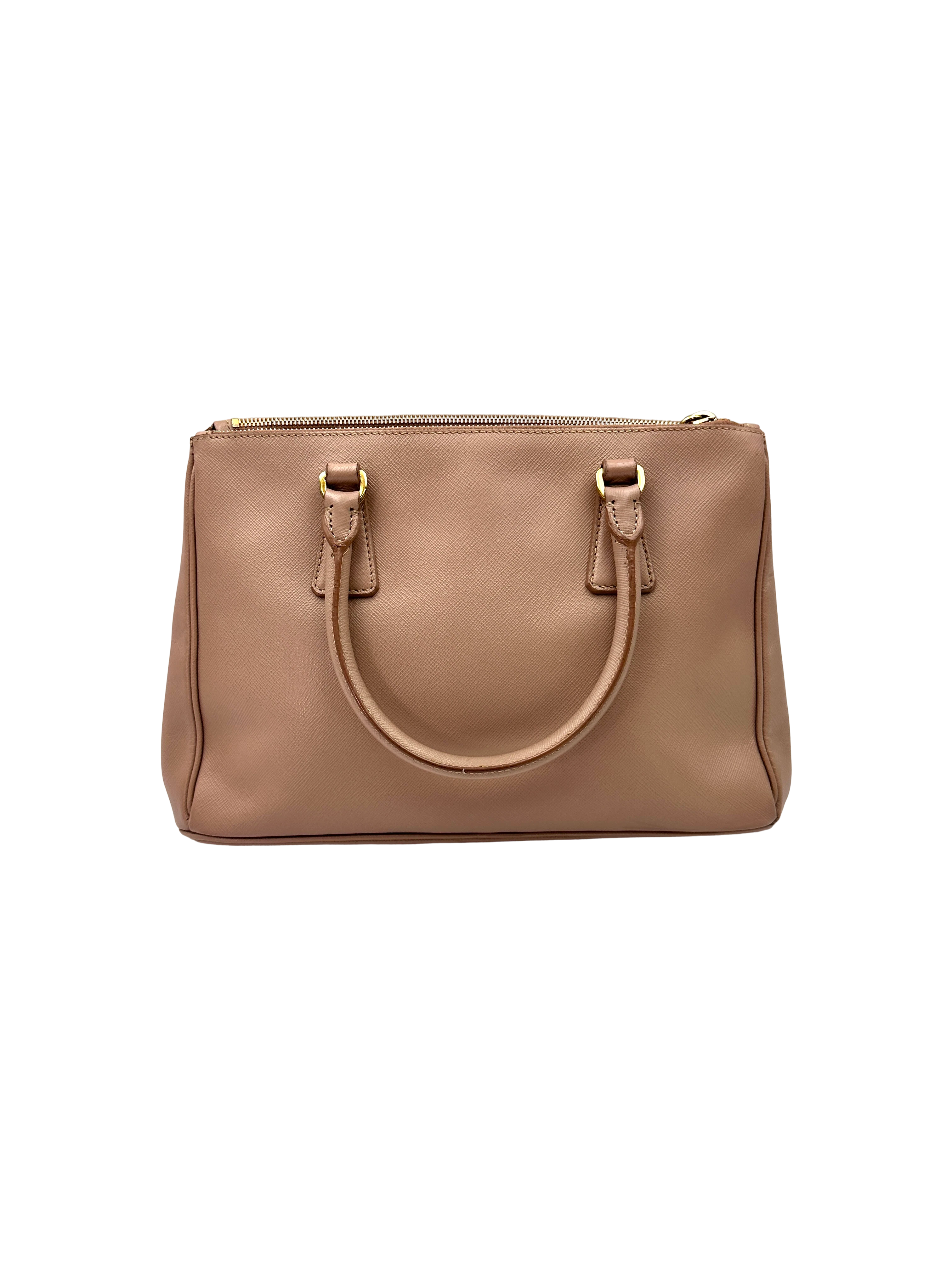 Prada Galleria Pink Saffiano Leather Handle Bag PR514