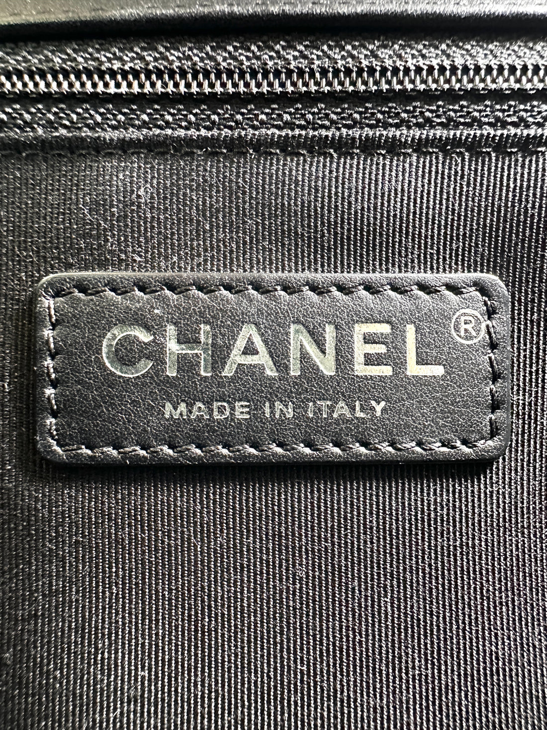 Chanel LeBoy Black Chevron Quilted Leather Large Size Flap Bag With Silver Buckle(22***94) CC2293