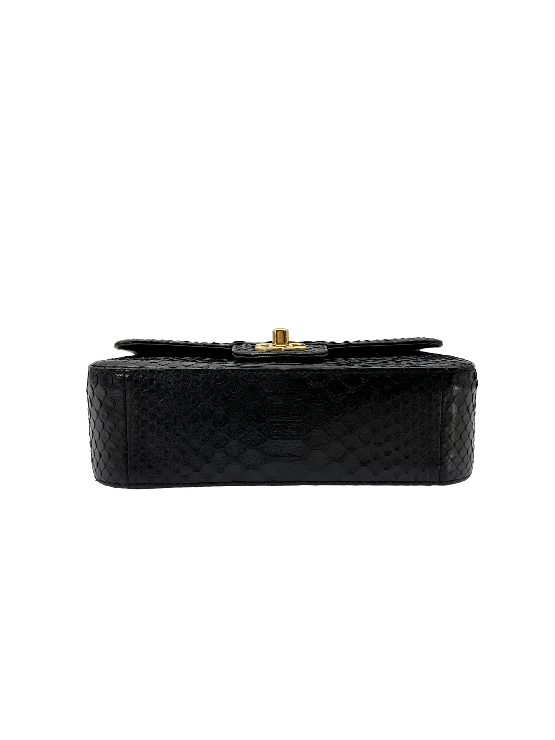 Chanel Classic Flap Black Python Leather Shoulder Bag(25***72) CC2301