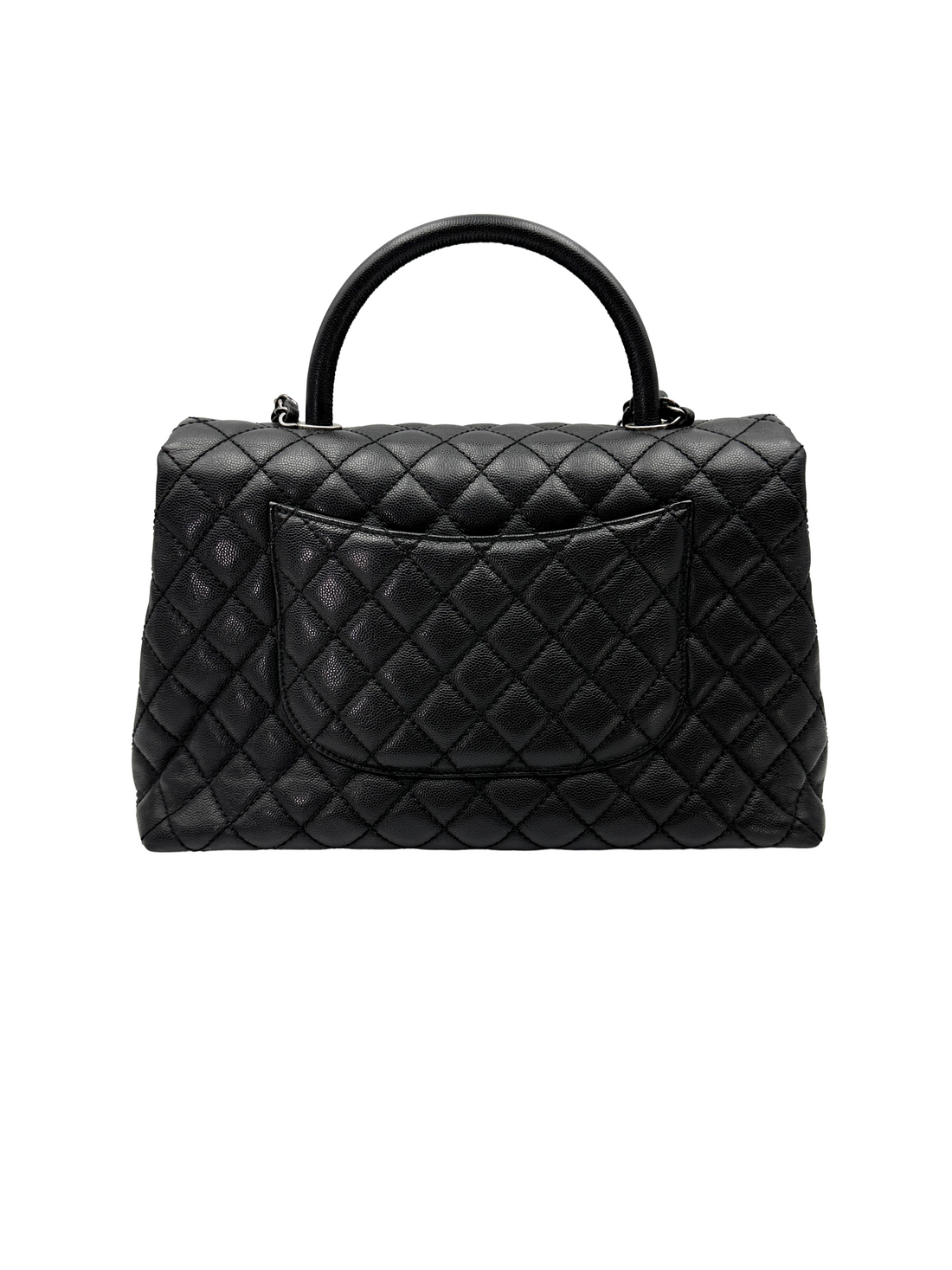 Chanel CoCo Handle Black Quilted Leather Large Size Shoulder Bag(22***55) CC2297