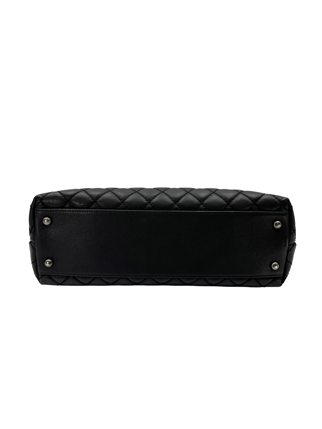 Chanel CoCo Handle Black Quilted Leather Large Size Shoulder Bag(22***55) CC2297