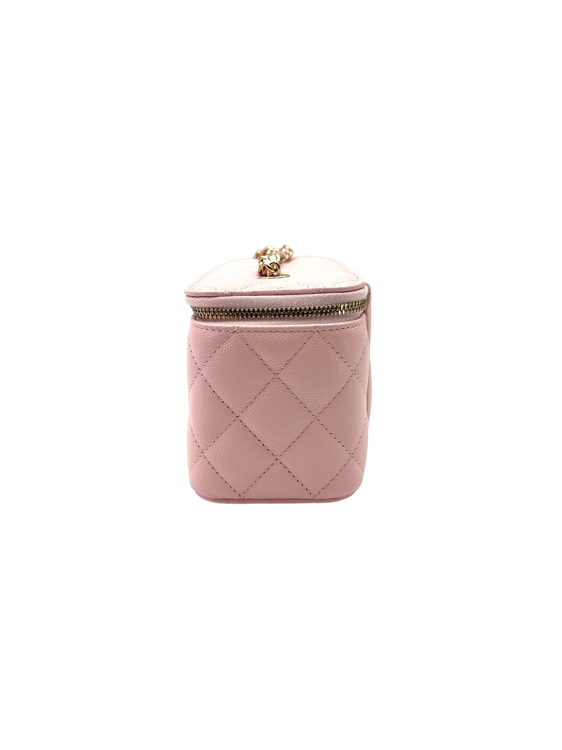 Chanel Pink Quilted Leather Vanity Case(32***46) CC2299