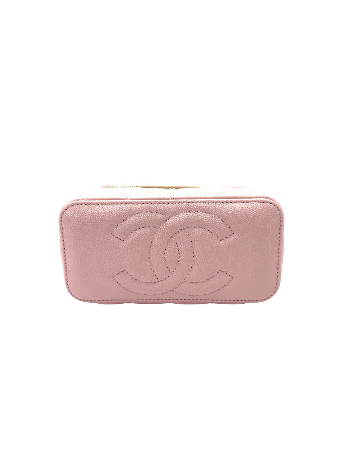 Chanel Pink Quilted Leather Vanity Case(32***46) CC2299