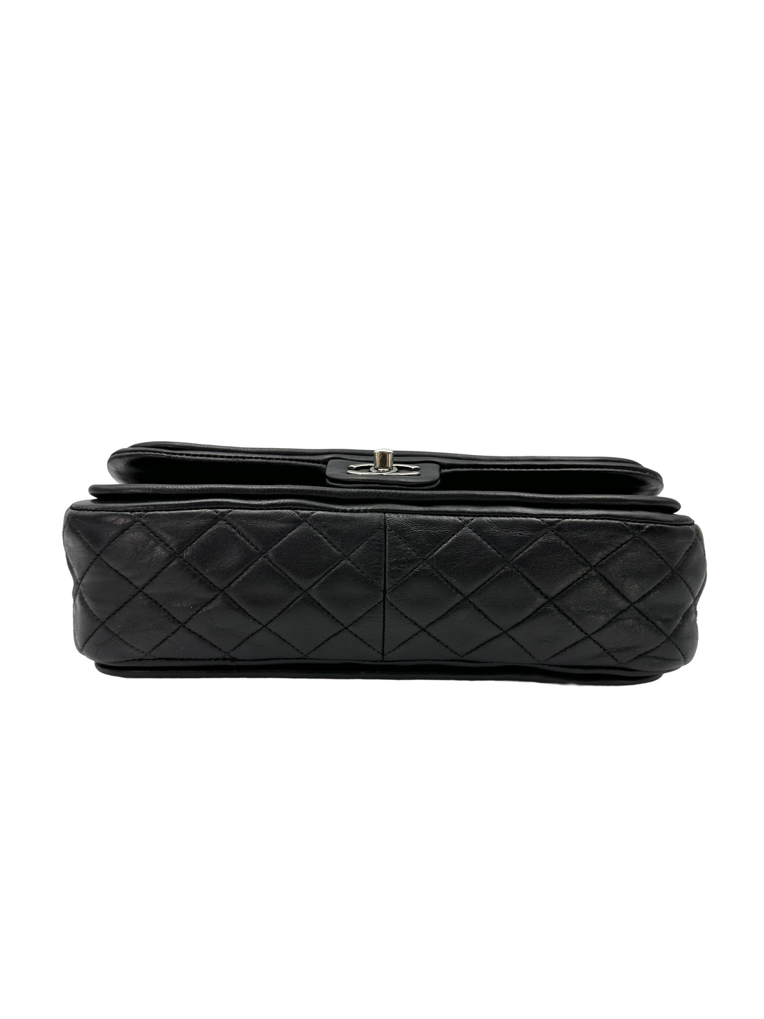 Chanel Classic Flap Black Quilted Patent Leather Medium Size Shoulder Bag(18***35) CC2298