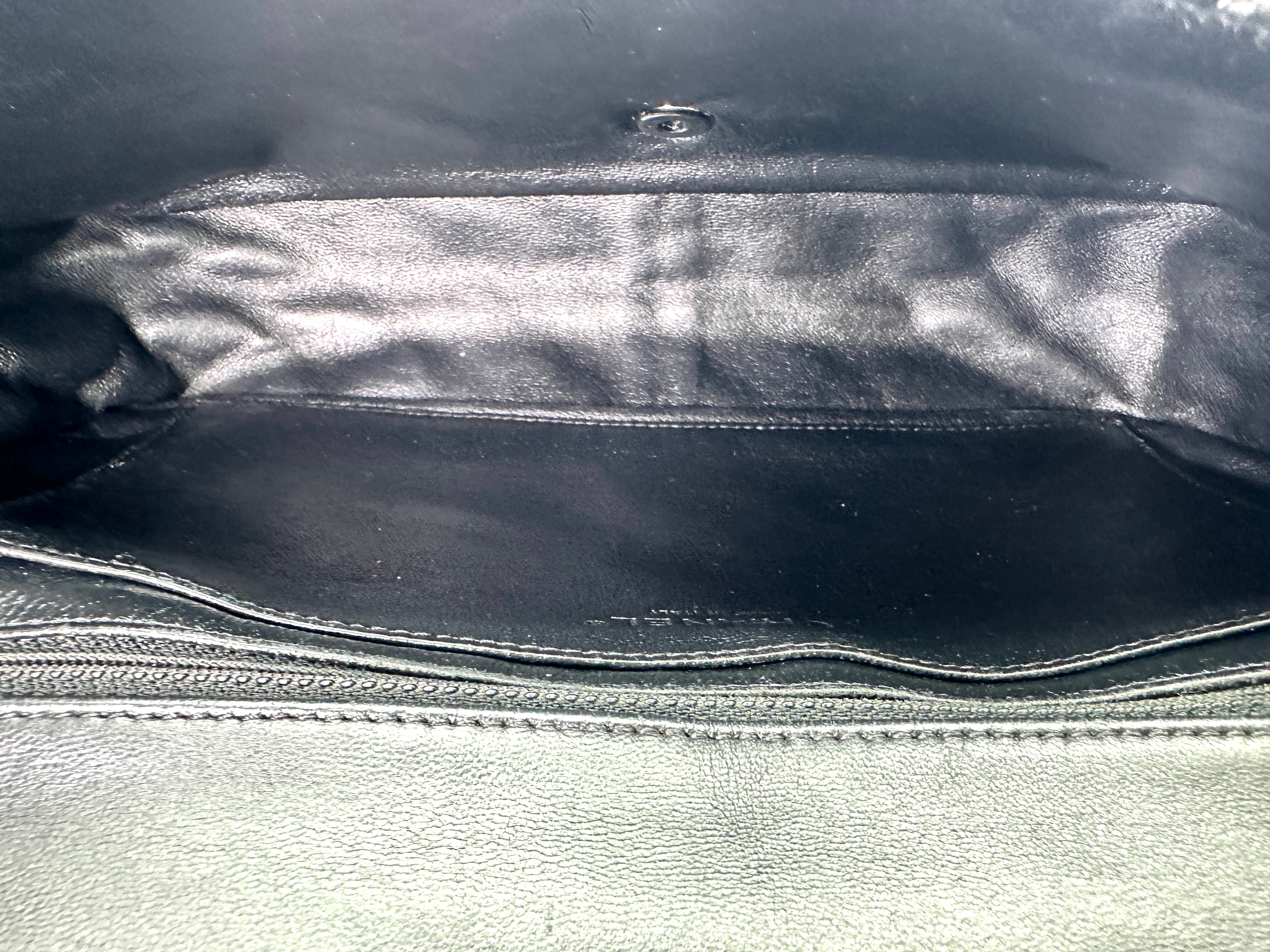 Chanel Classic Flap Black Quilted Patent Leather Medium Size Shoulder Bag(18***35) CC2298
