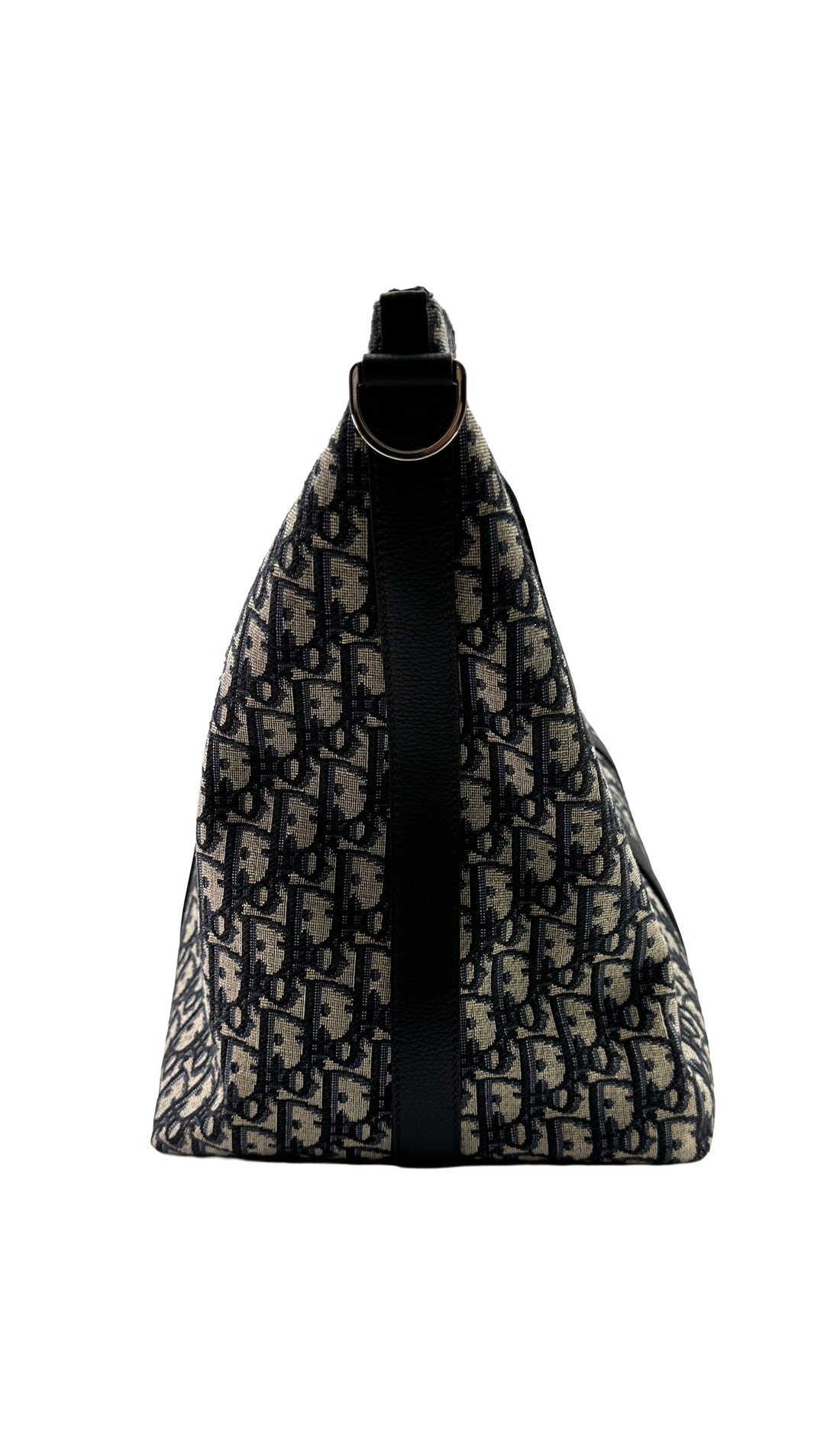 Christian Dior Lingot 50 Blue Oblique Canvas Handle Bag DRQ