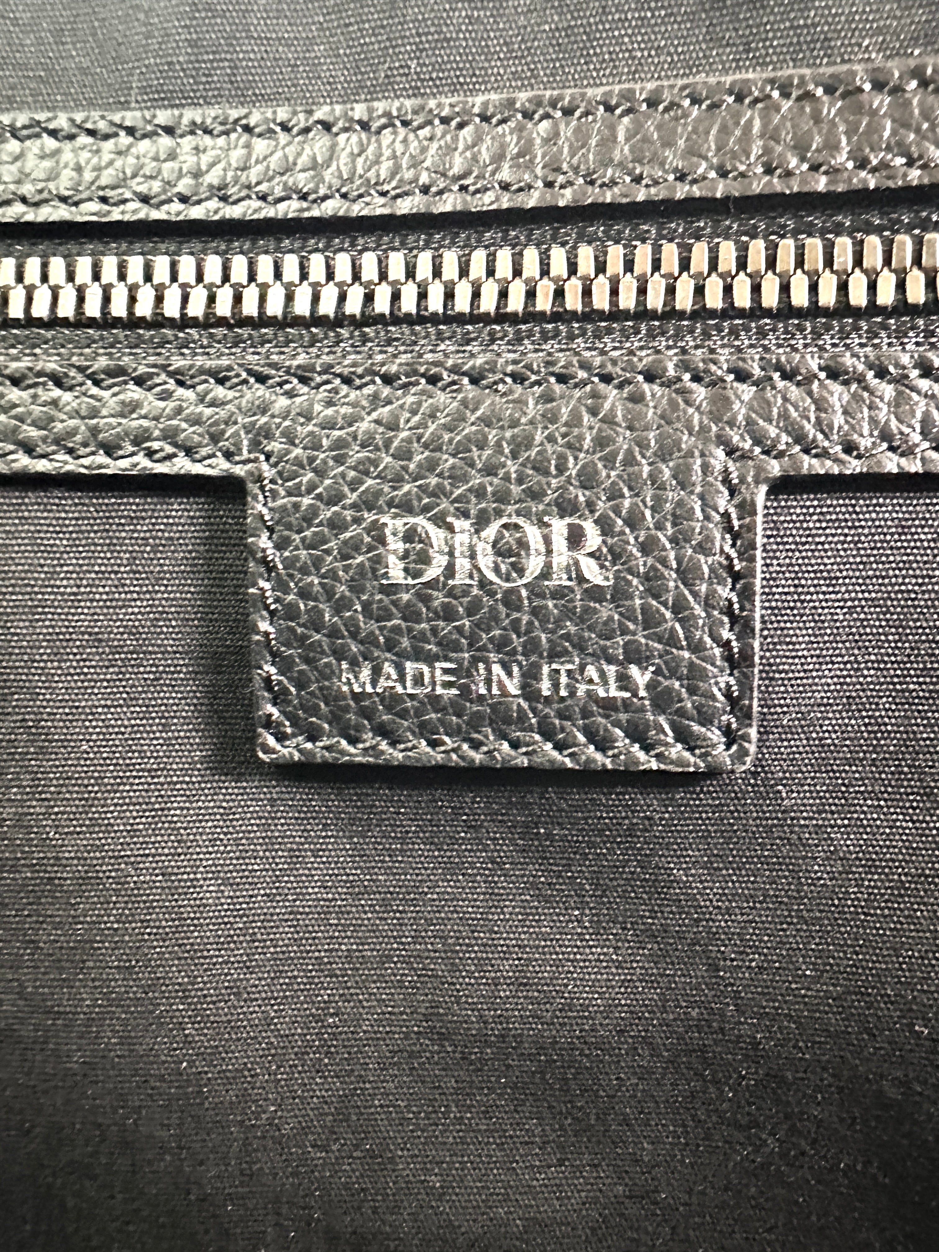 Christian Dior Lingot 50 Blue Oblique Canvas Handle Bag DRQ