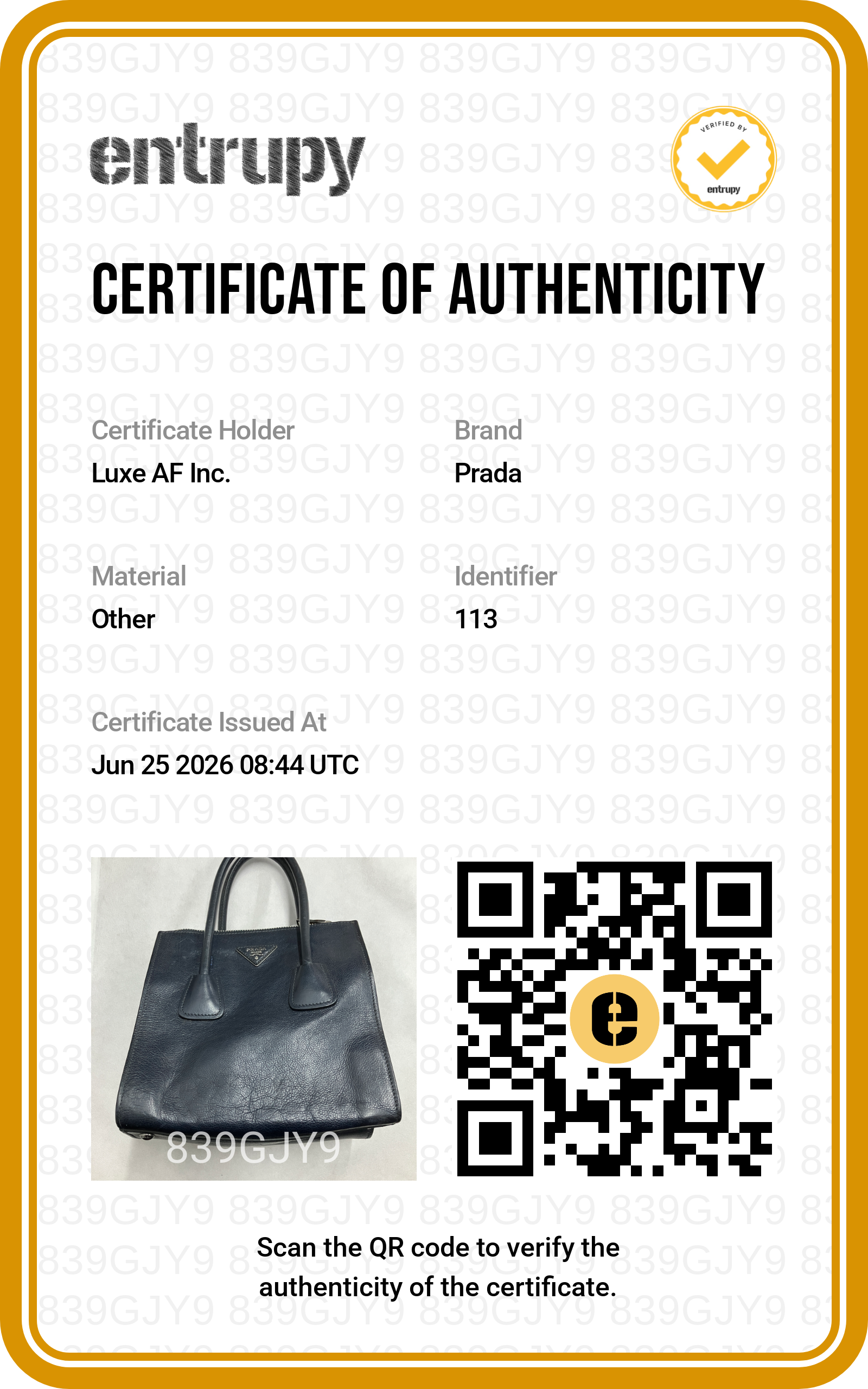 Prada Navy Leather 2Way Tote Handle Bag PR517