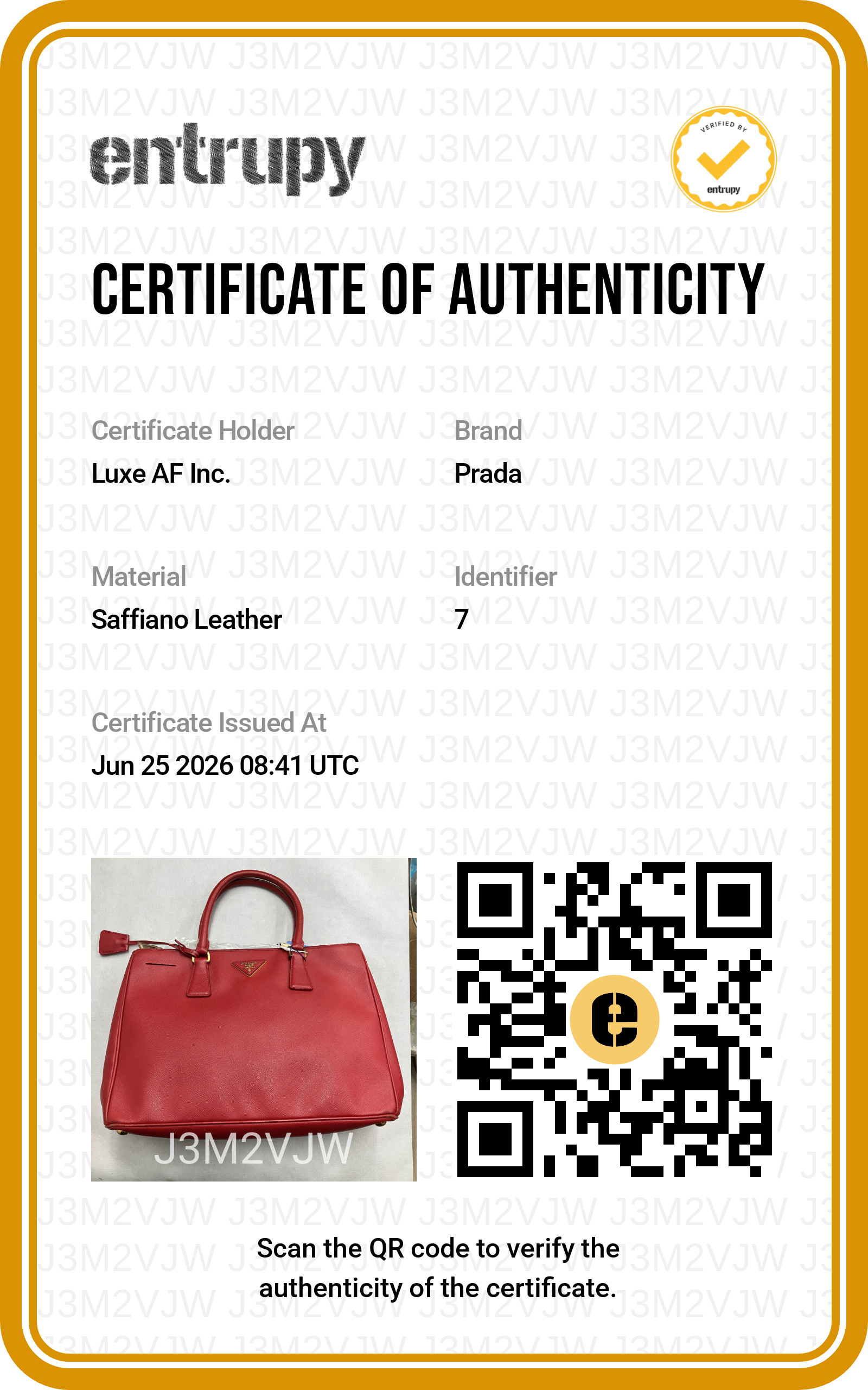 Prada Galleria Red Saffiano Leather Handle Bag PR531