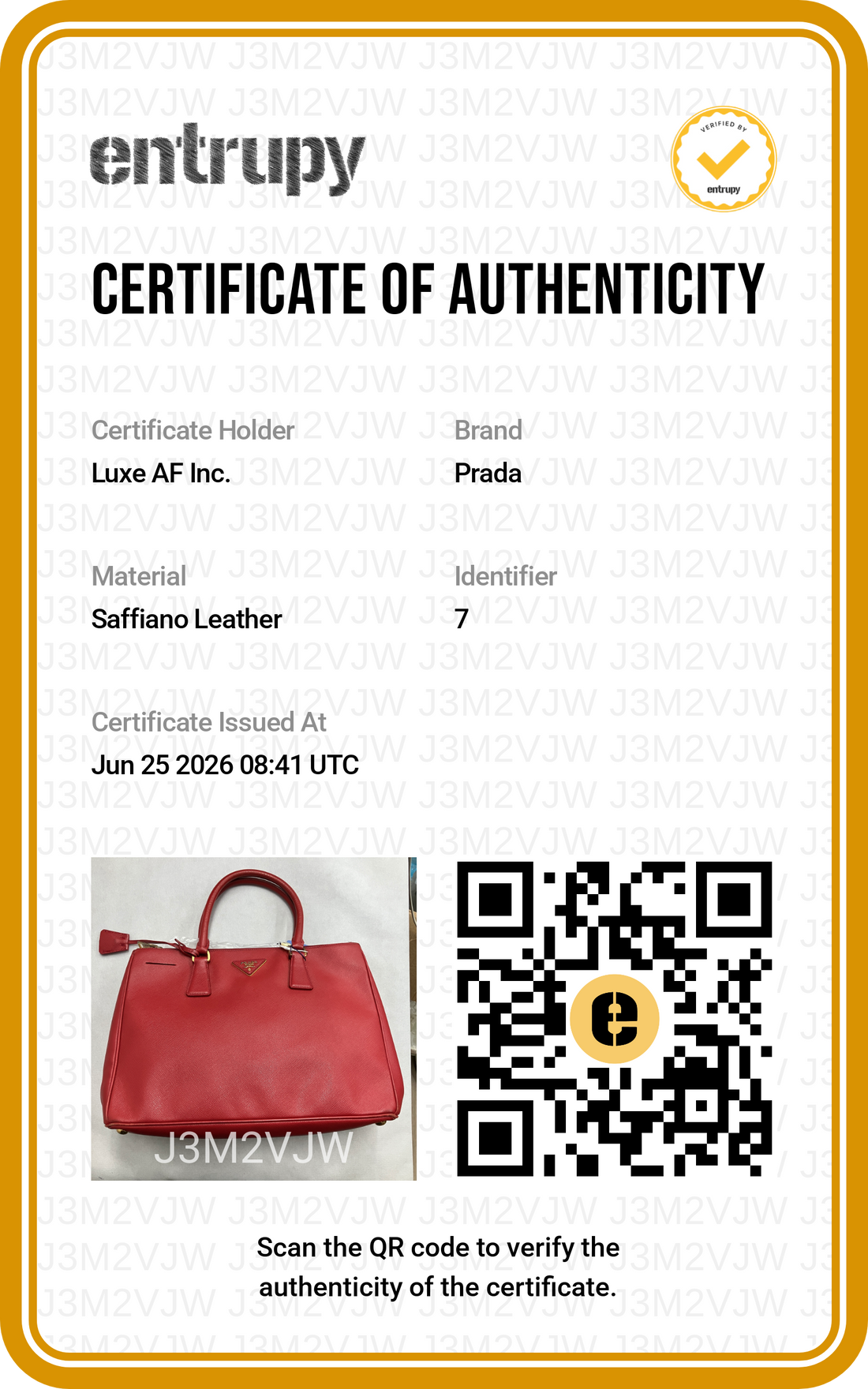 Prada Galleria Red Saffiano Leather Handle Bag PR531