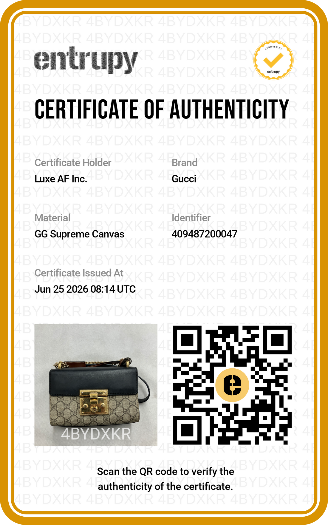 Gucci Padlock GG Canvas & Black Leather Small Size Shoulder Bag GG1372