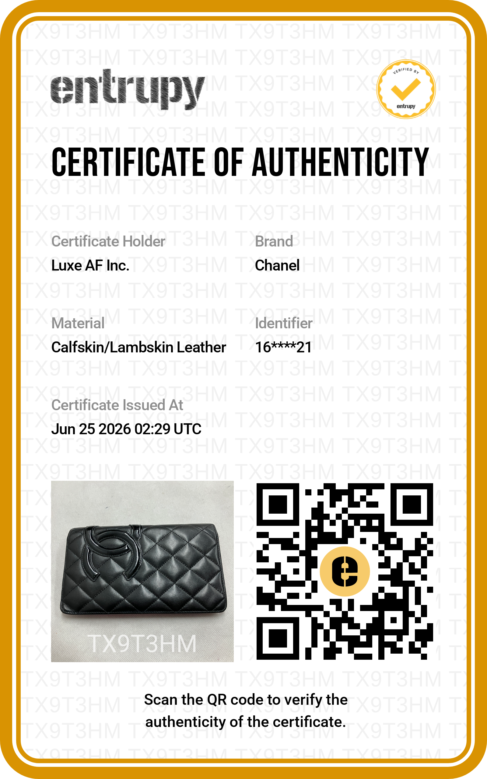 Chanel Cambon Line Black Quilted Leather Wallet(16***21) CC2273