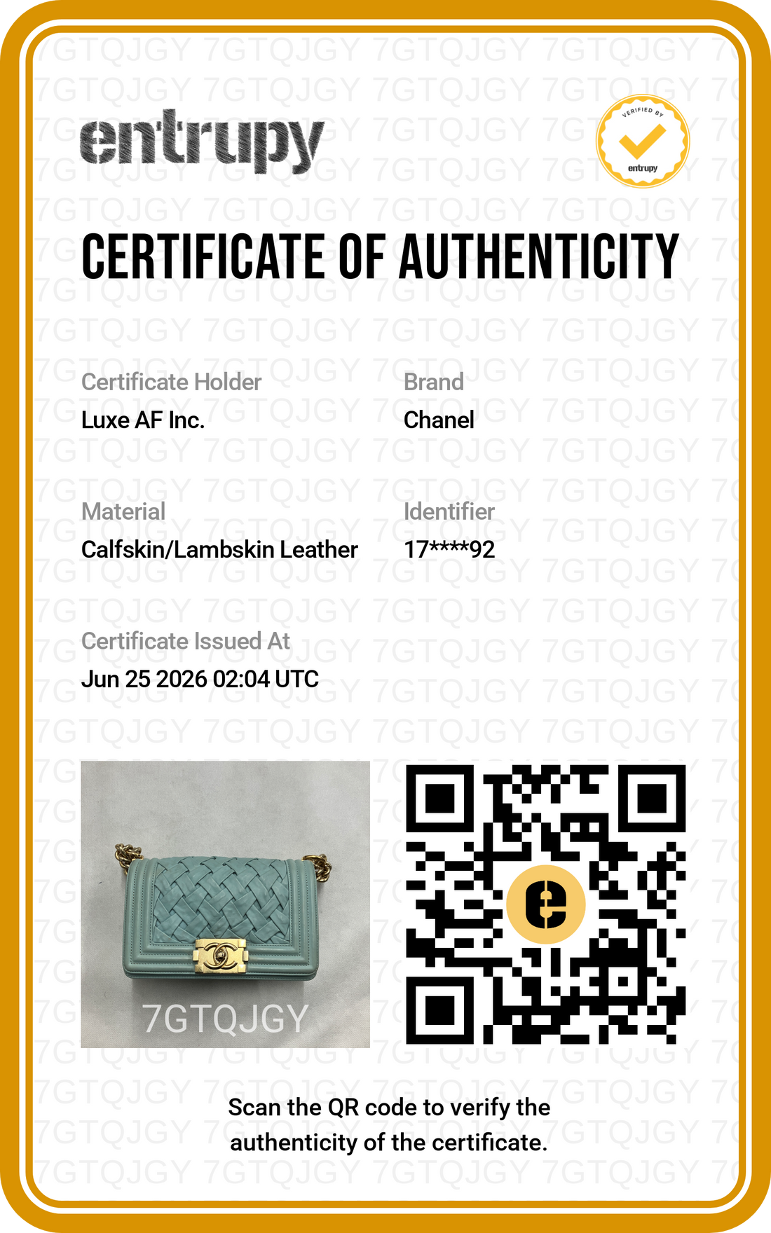 Chanel LeBoy Mint Green Interlocking Woven Leather Small Size Flap Bag With Gold Buckle(17***92) CC2406