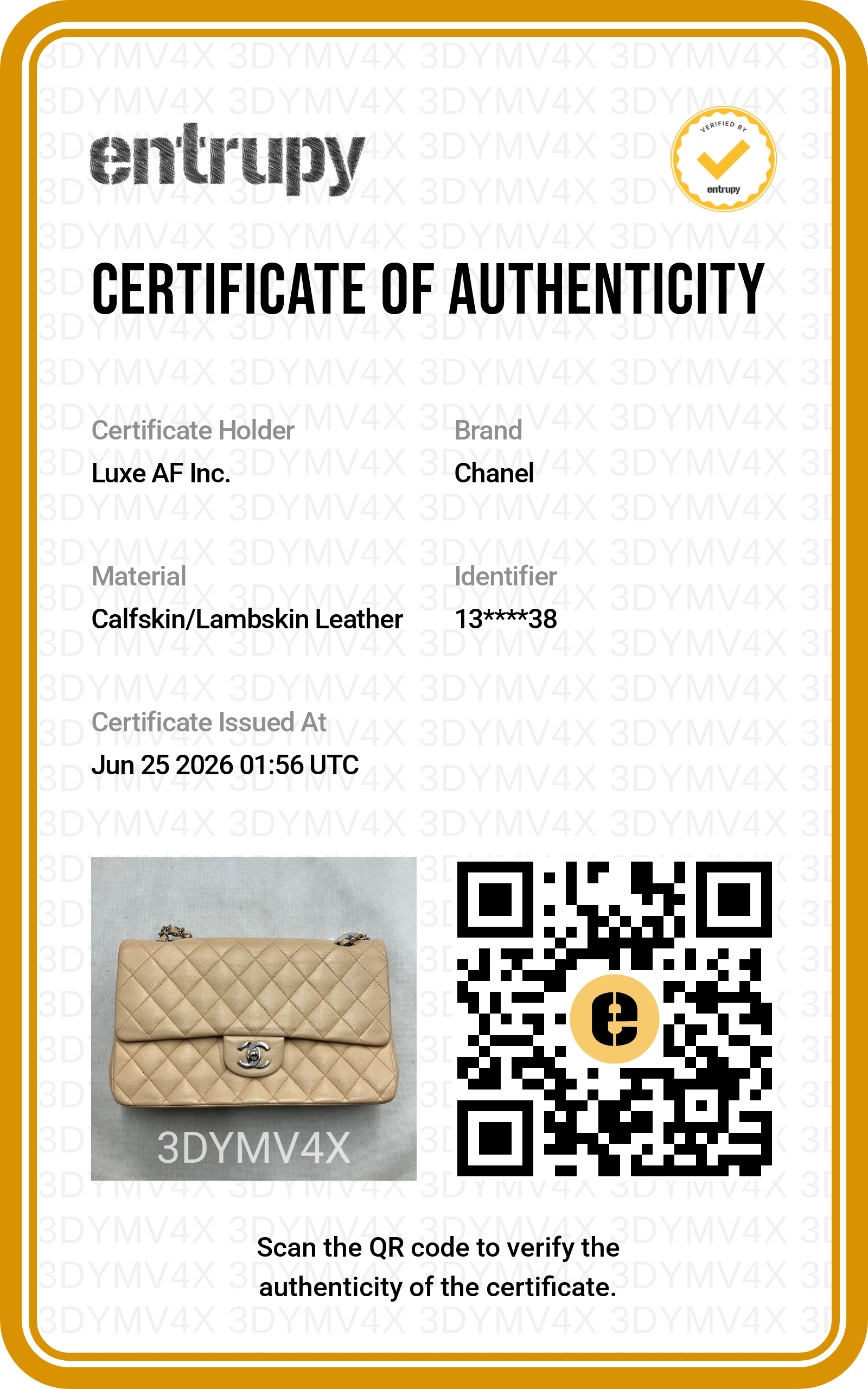 Chanel Classic Flap Beige Quilted Leather Medium Size Shoulder Bag(13***38) CC2267