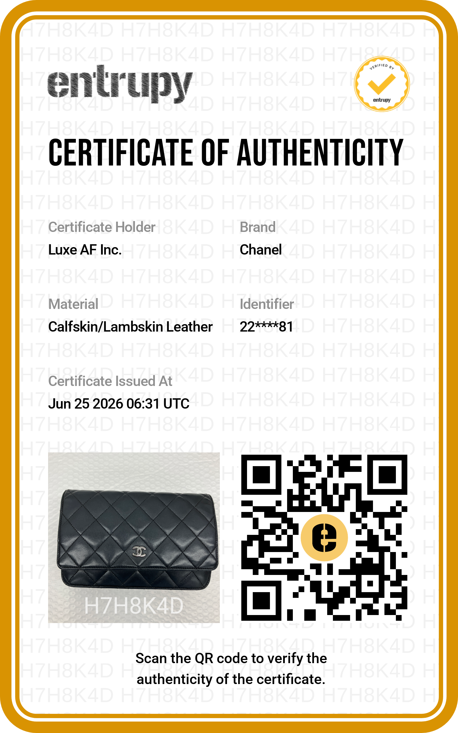 Chanel Black Quilted Lambskin Wallet On Chain(22***81) CC2285