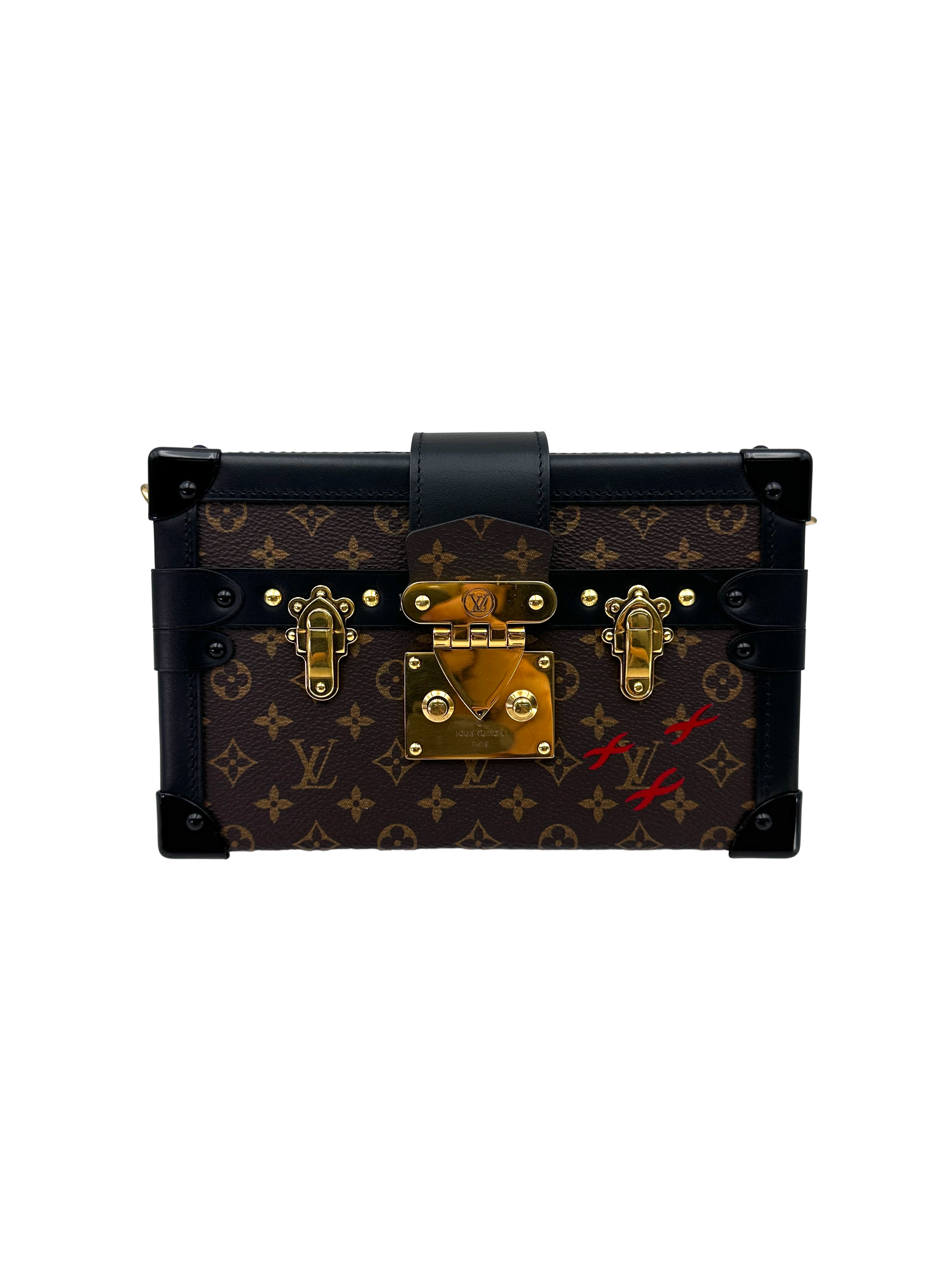 Louis Vuitton Petite Malle Monogram Canvas Shoulder Bag LV3140