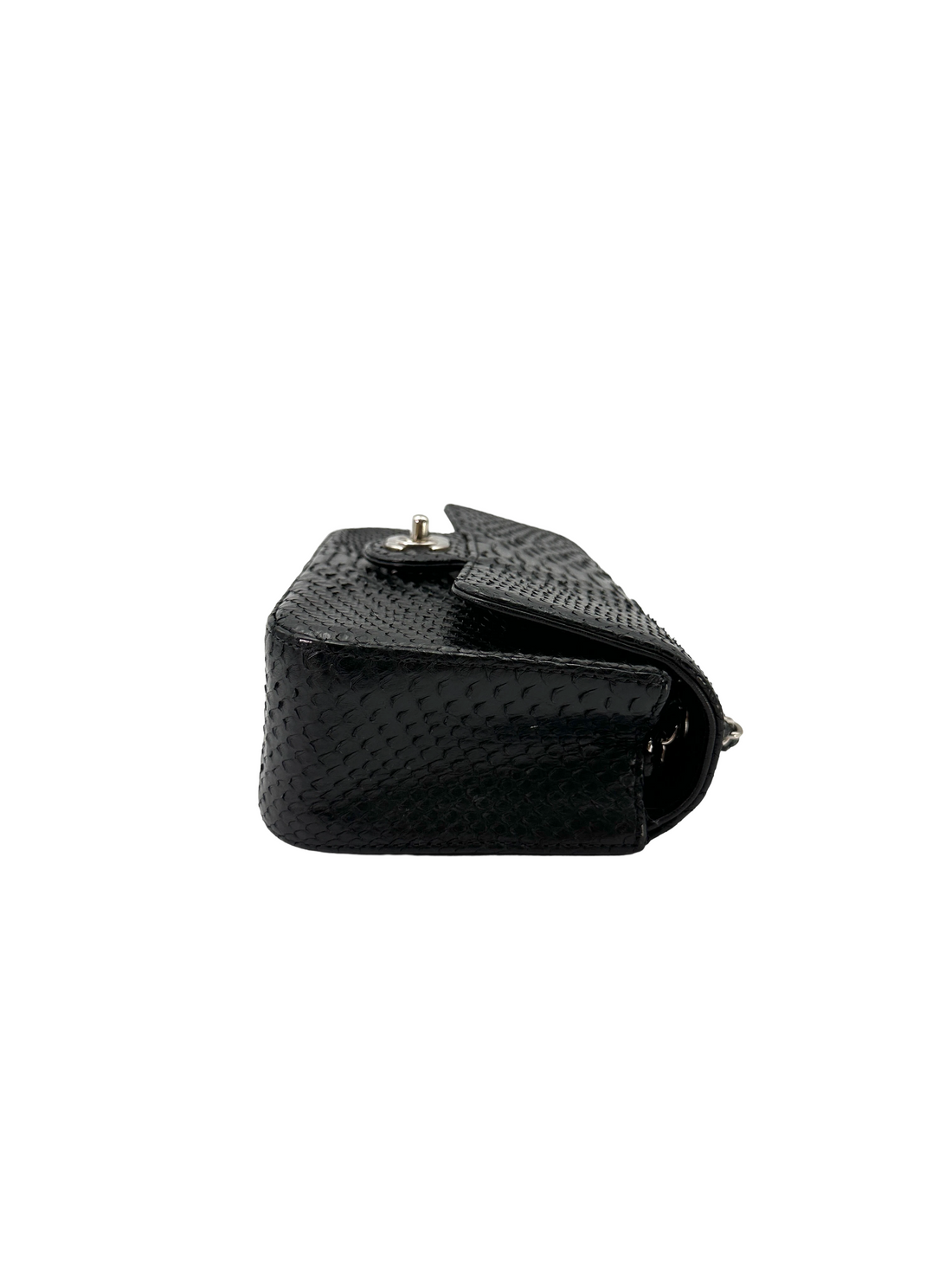 Chanel Classic Flap Black Python Leather Shoulder Bag(24***52) CC2302