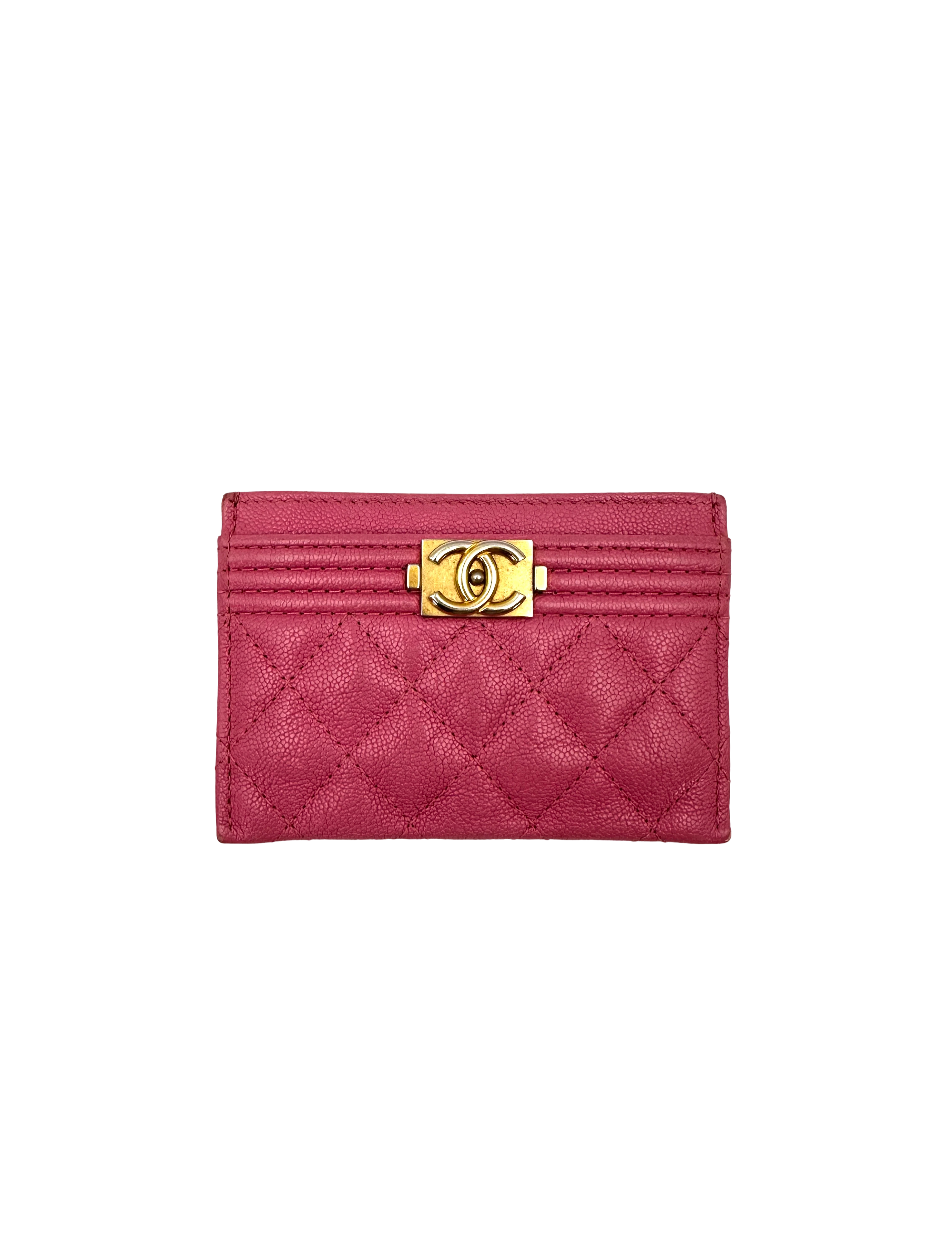 Chanel LeBoy Purple Quilted Leather Wallet(26***30) CC2303