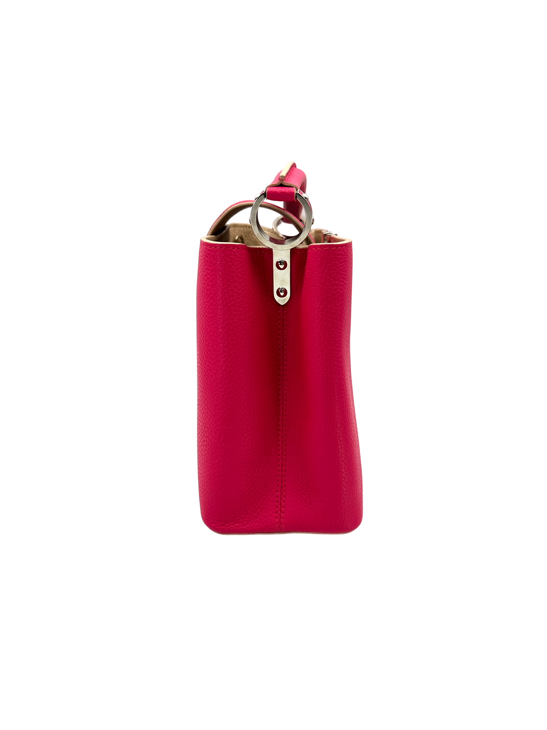 Louis Vuitton Capucines MM Pink Taurillon Leather Handle Bag LV3143