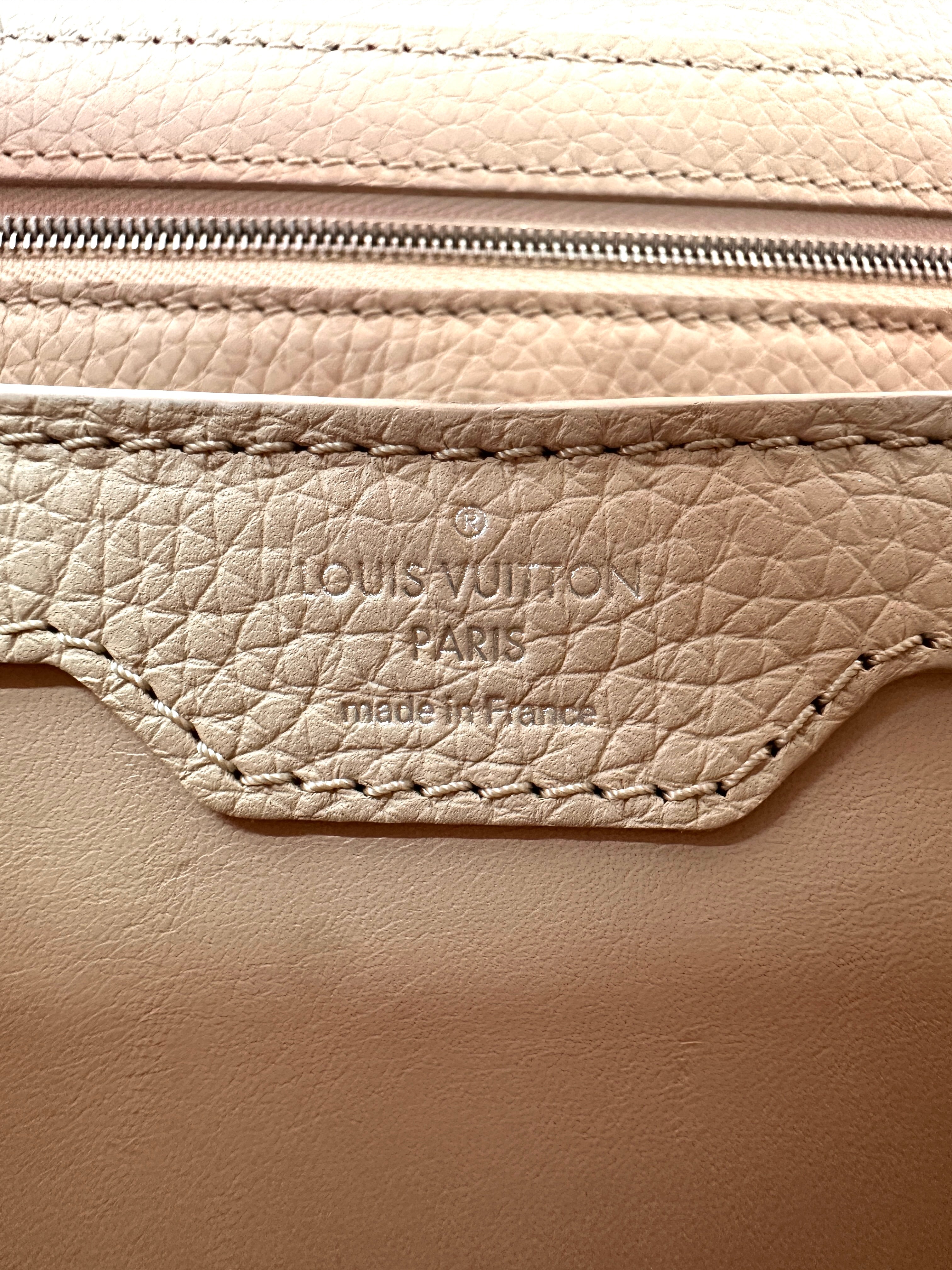 Louis Vuitton Capucines MM Pink Taurillon Leather Handle Bag LV3143