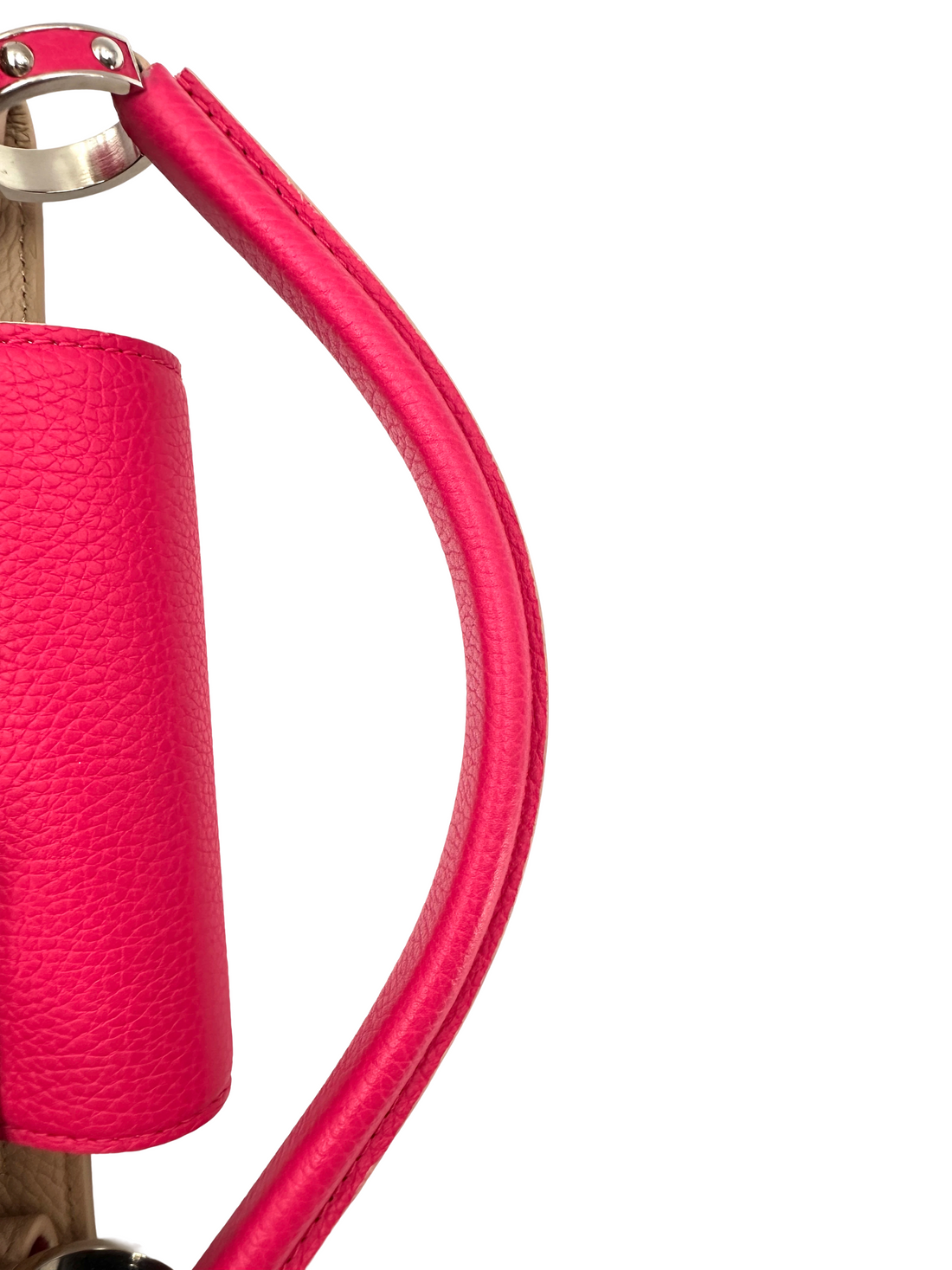 Louis Vuitton Capucines MM Pink Taurillon Leather Handle Bag LV3143