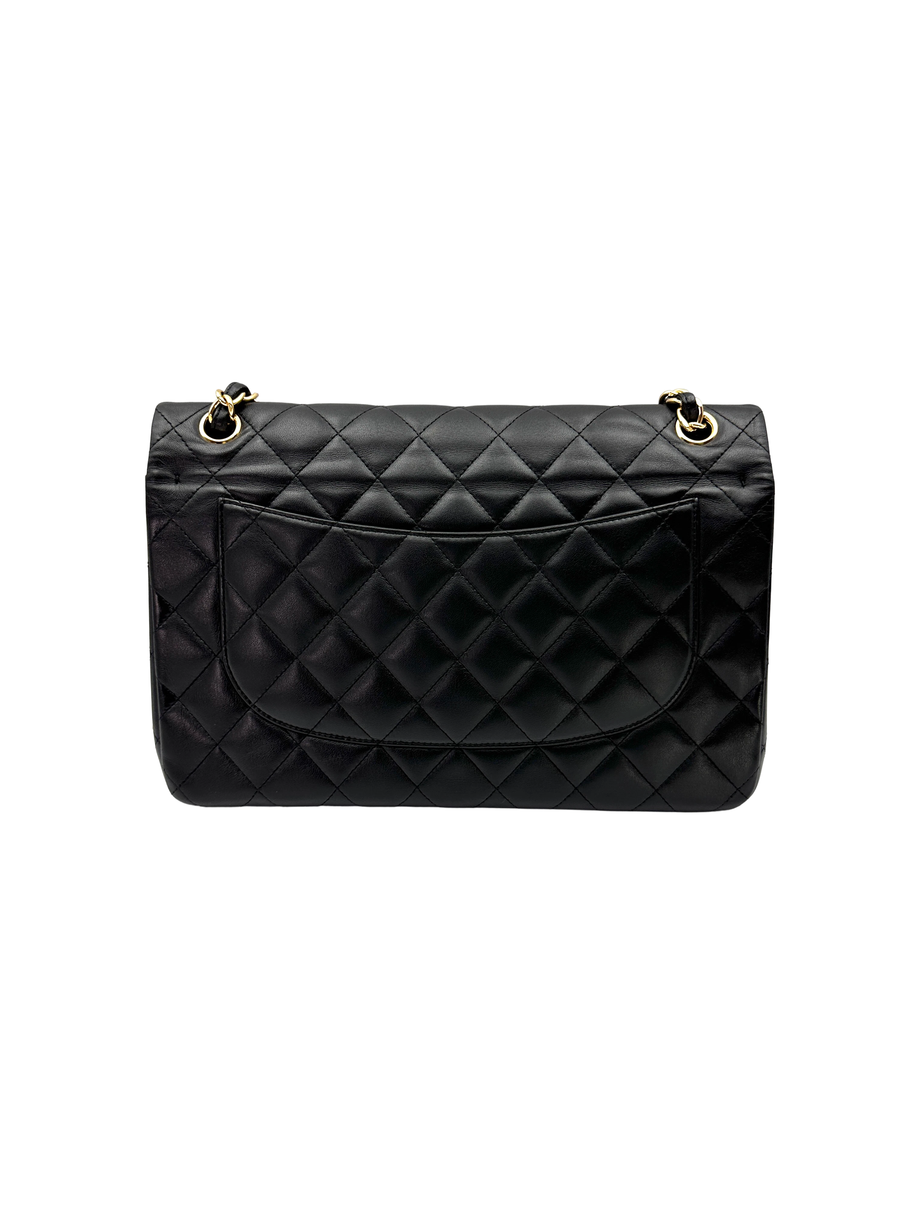 Chanel Classic Flap Black Quilted Leather Jumbo Shoulder Bag With Gold Buckle(23***57) CC2309