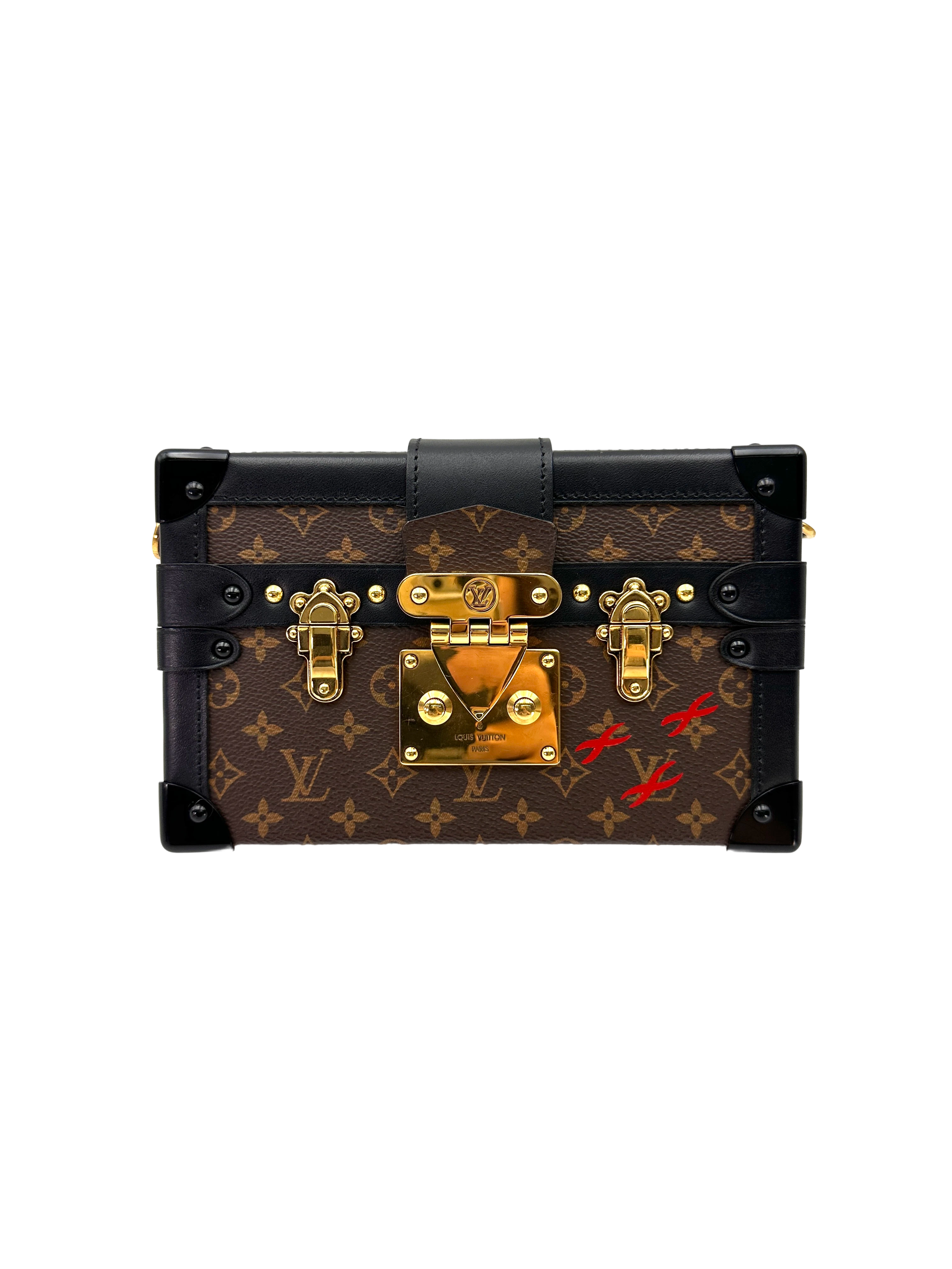 Louis Vuitton Petite Malle Monogram Canvas Shoulder Bag LV3142