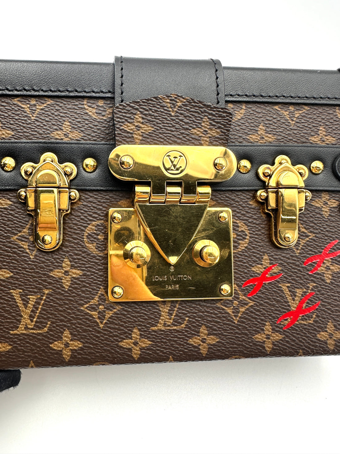 Louis Vuitton Petite Malle Monogram Canvas Shoulder Bag LV3142