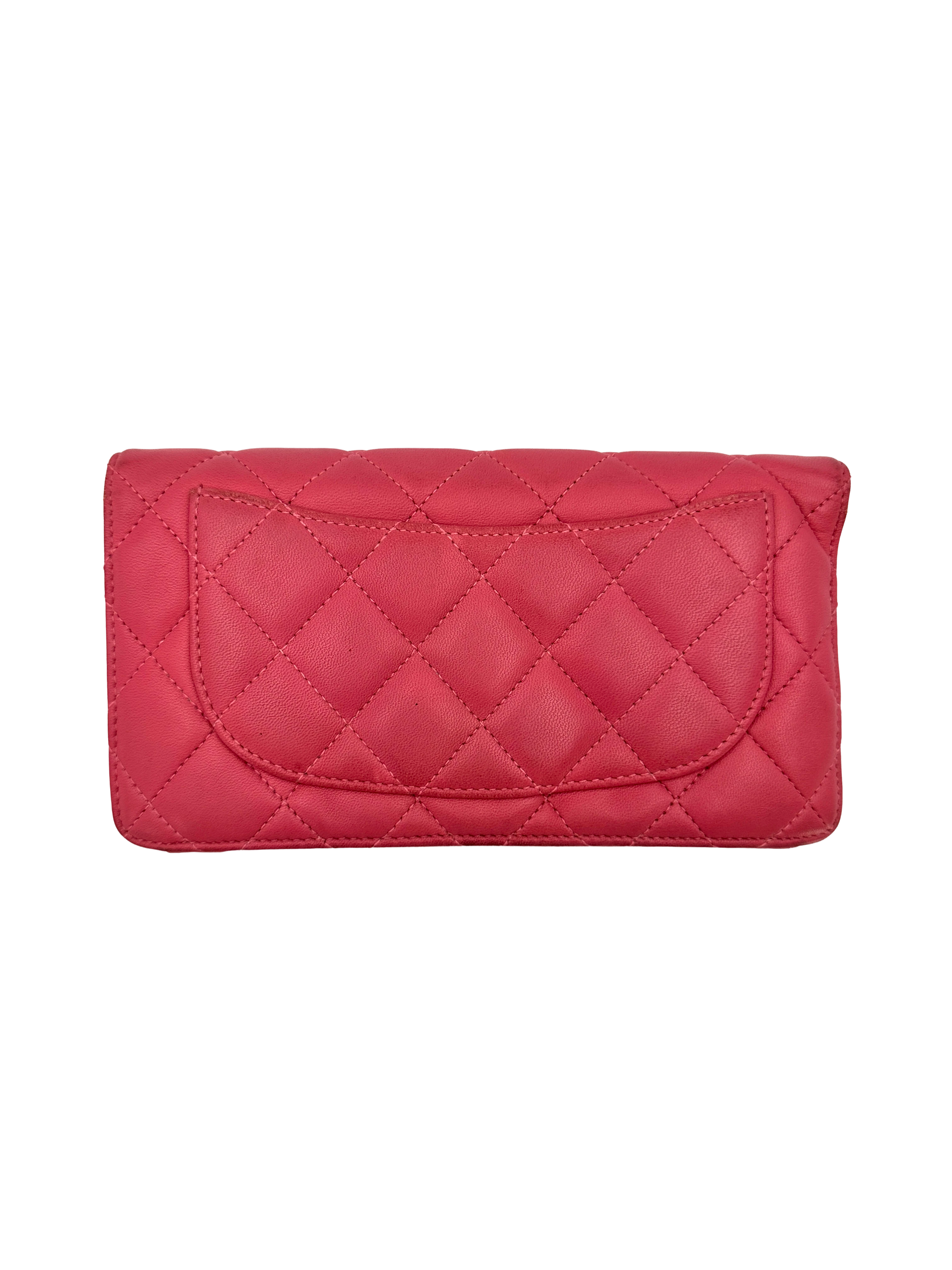 Chanel Pink Quilted Leather Long Wallet(16***81) CC2308