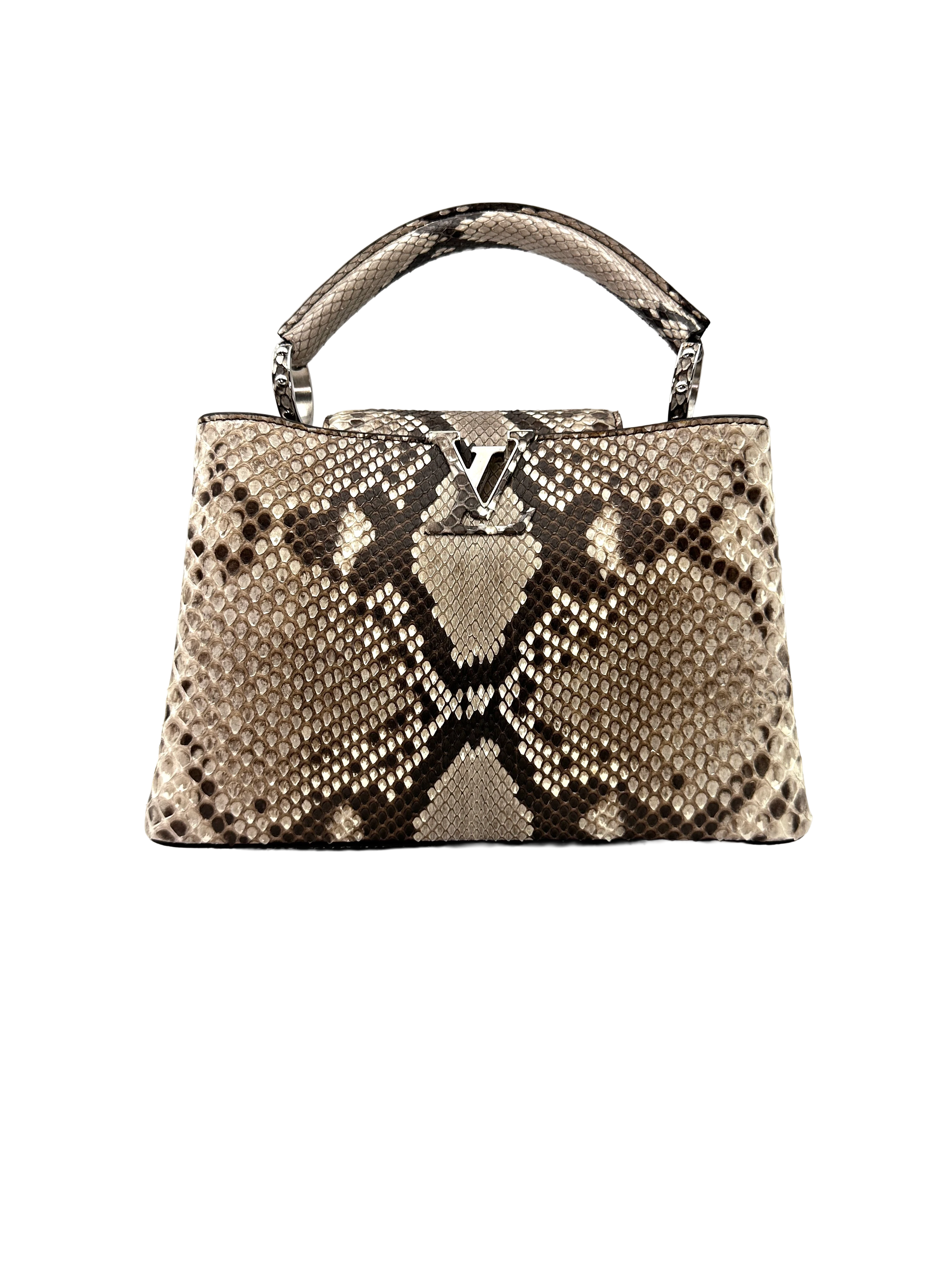 Louis Vuitton Capucines BB Python Leather Handle Bag LV3137