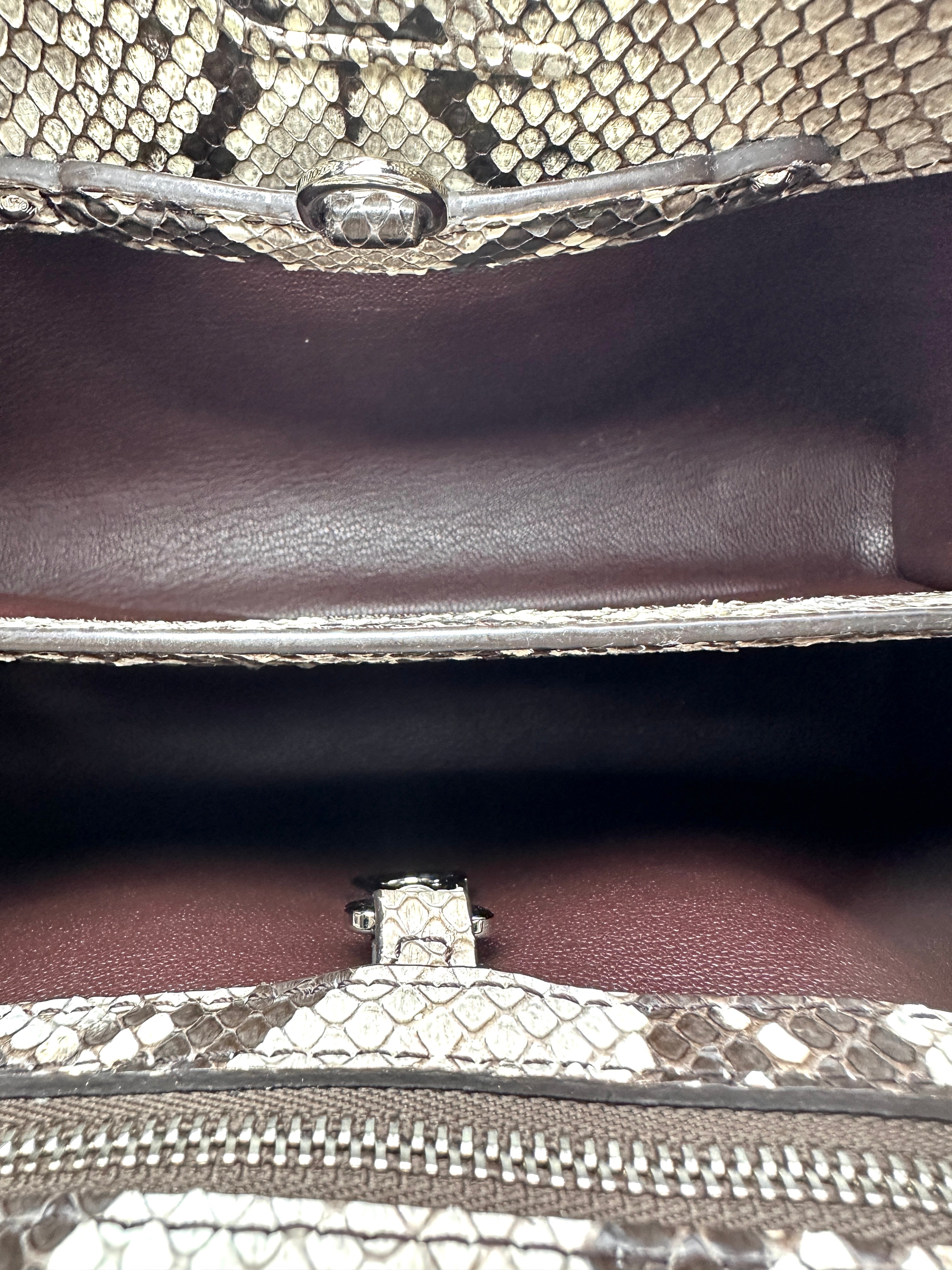 Louis Vuitton Capucines BB Python Leather Handle Bag LV3137
