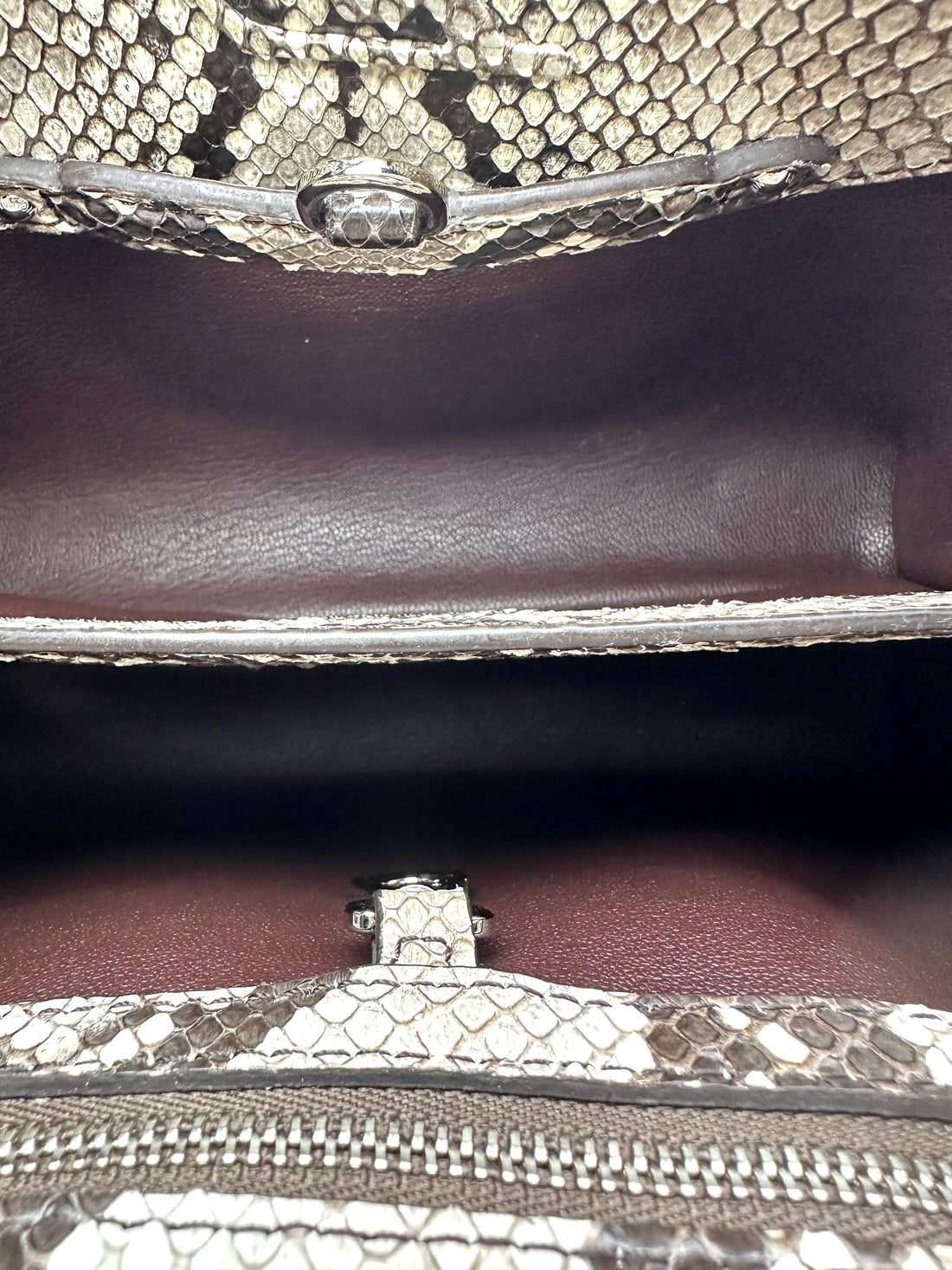 Louis Vuitton Capucines BB Python Leather Handle Bag LV3137