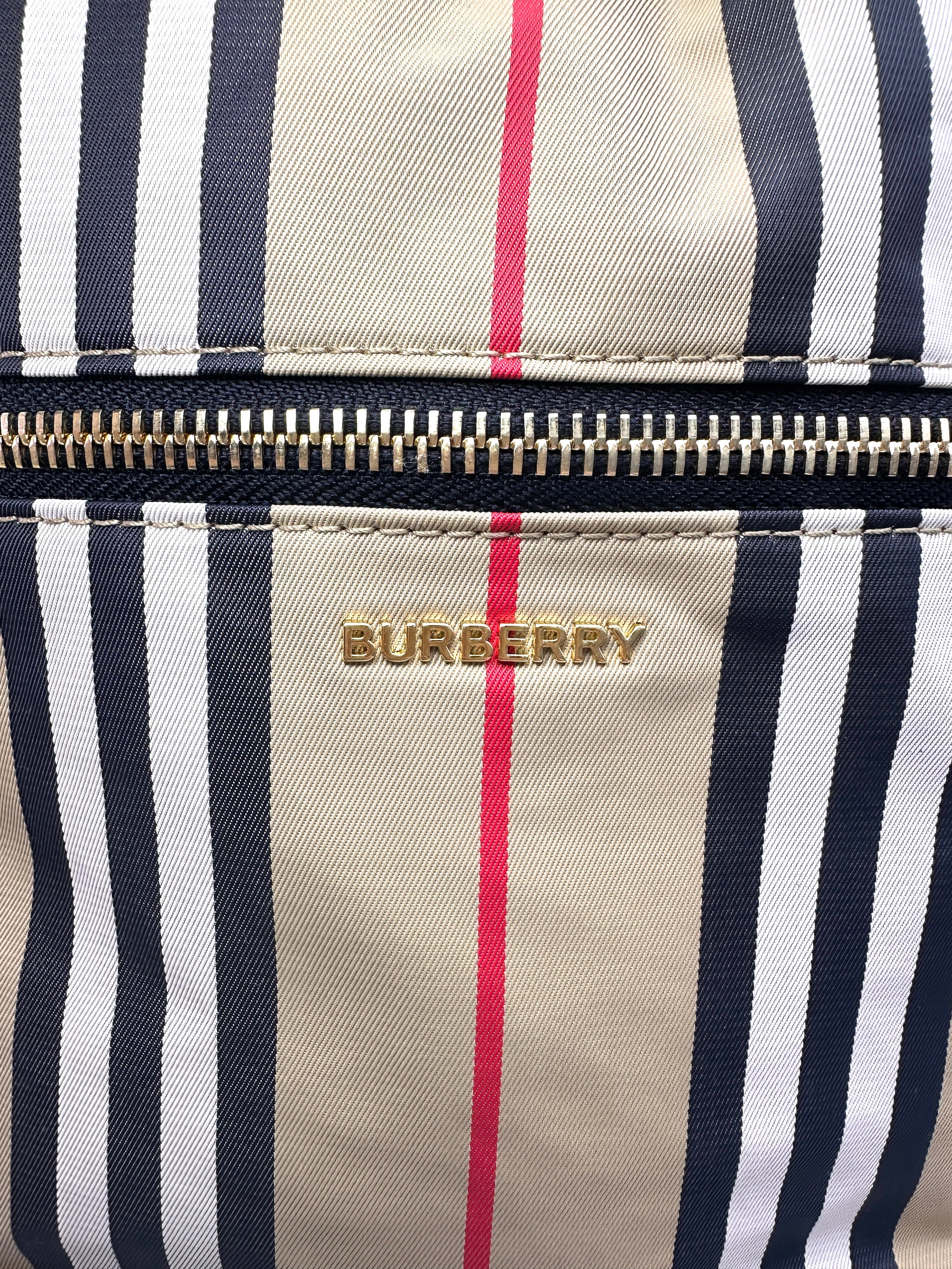 Burberry Check Nylon Drawstring Bucket Bag BR73