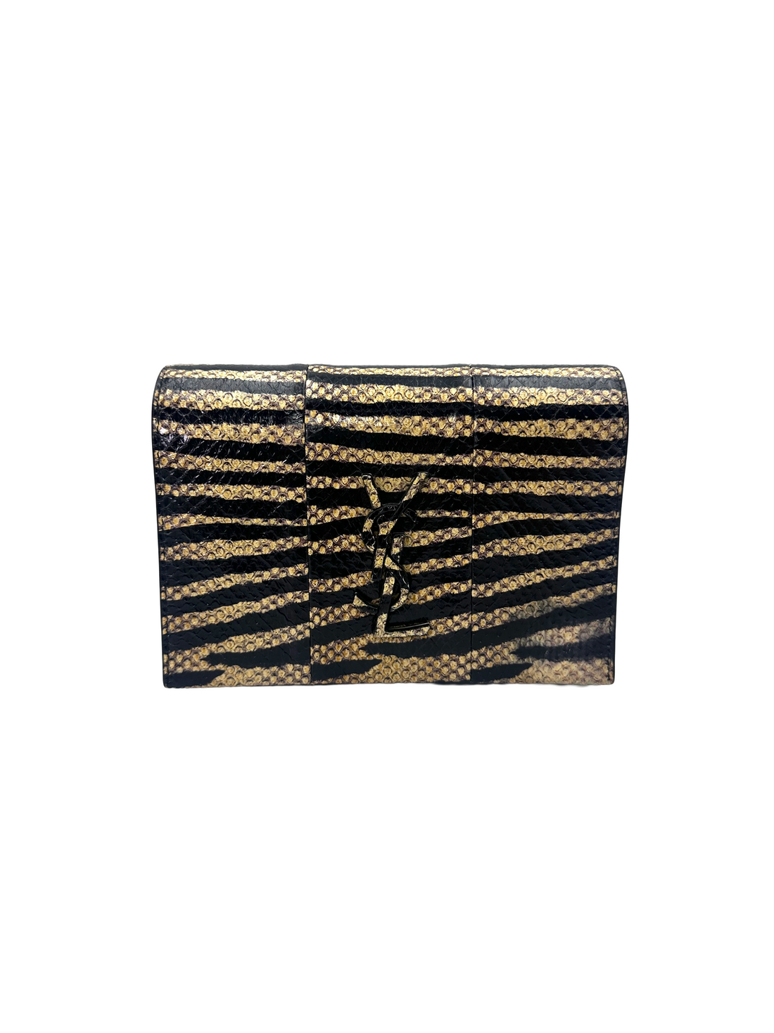 Saint Laurent Kate Zebra Print Leather Wallet On Chain SL271