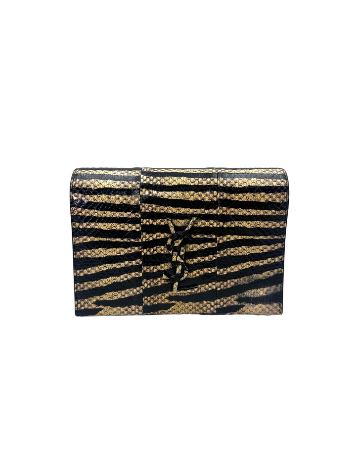 Saint Laurent Kate Zebra Print Leather Wallet On Chain SL271