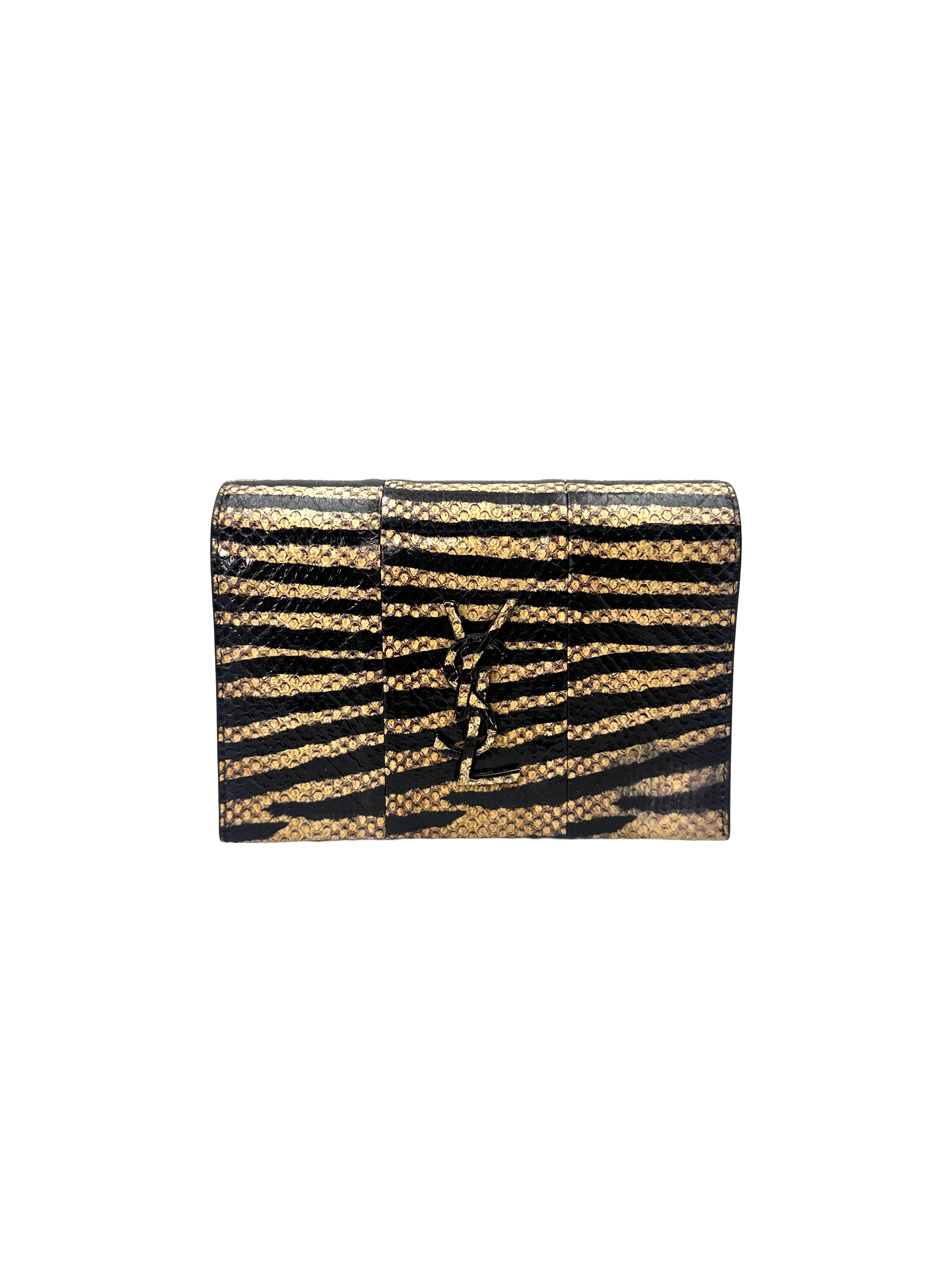 Saint Laurent Kate Zebra Print Leather Wallet On Chain SL271